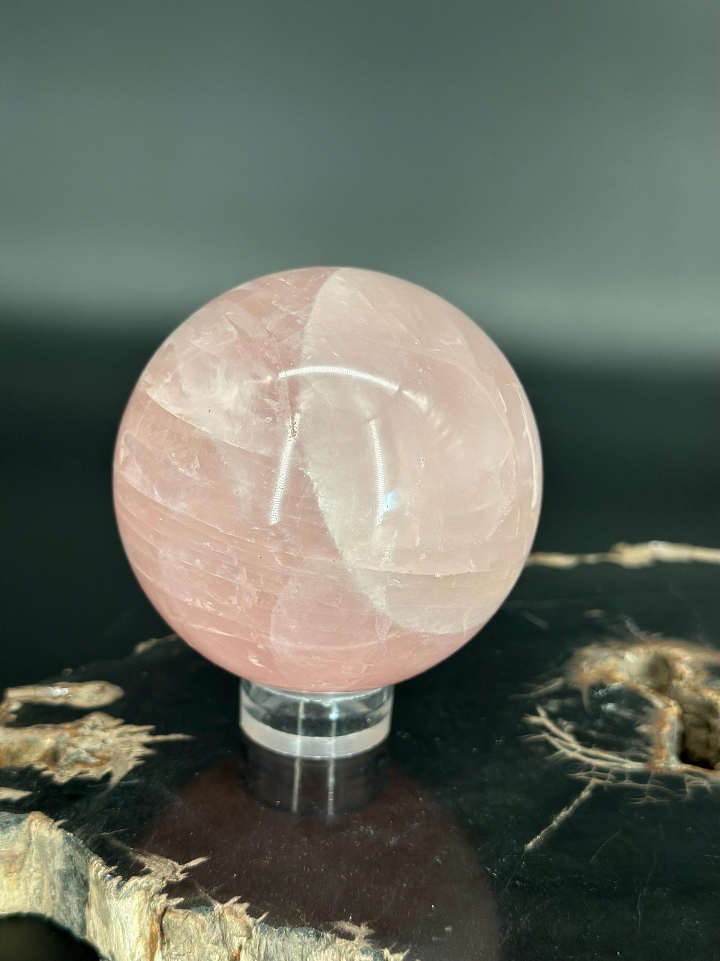 Rose Quartz Sphere, Heart Chakra Healing Crystal, Love & Emotional Healing Stone, Self Love, Reiki, Meditation and Energy Balancing