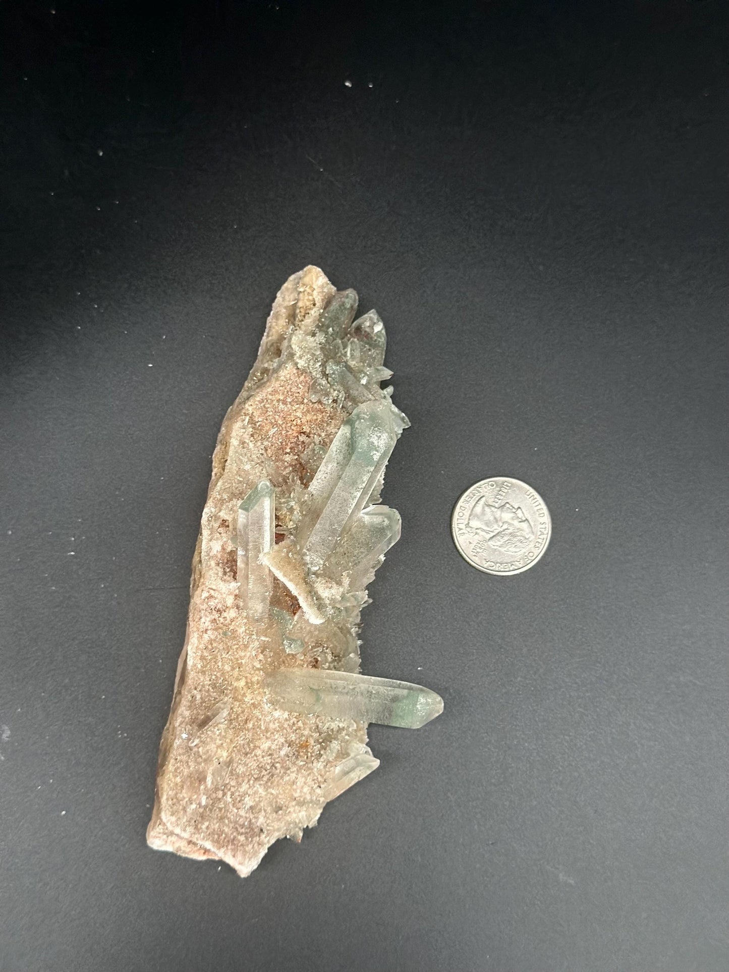 Rare Green Himalayan Quartz Cluster Heart Chakra Healing Crystal Energy Cleansing, High Vibrational Stone Meditation, Reiki