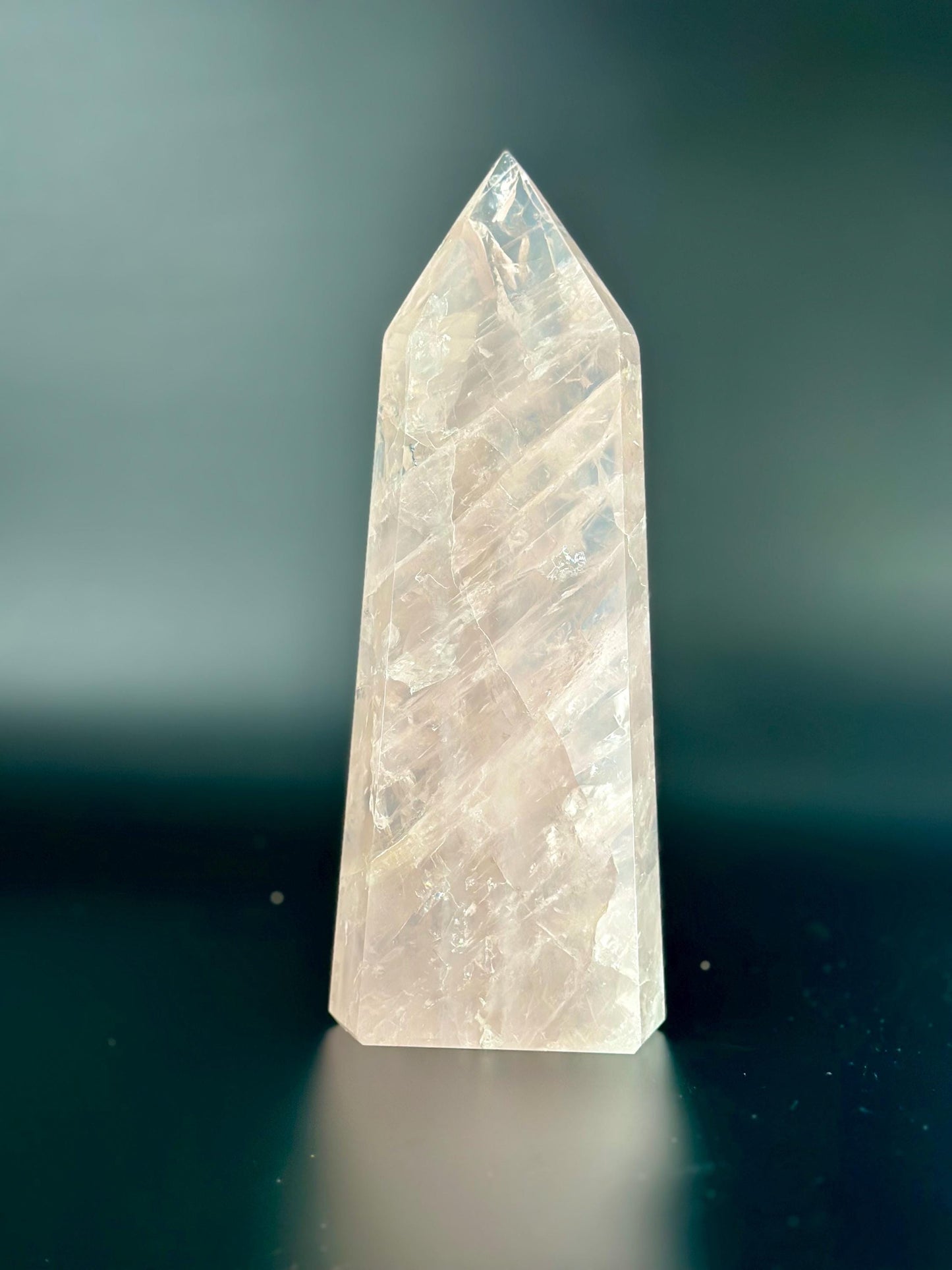Large Rose Quartz Tower | Heart Chakra Healing Crystal, 8.5 inch