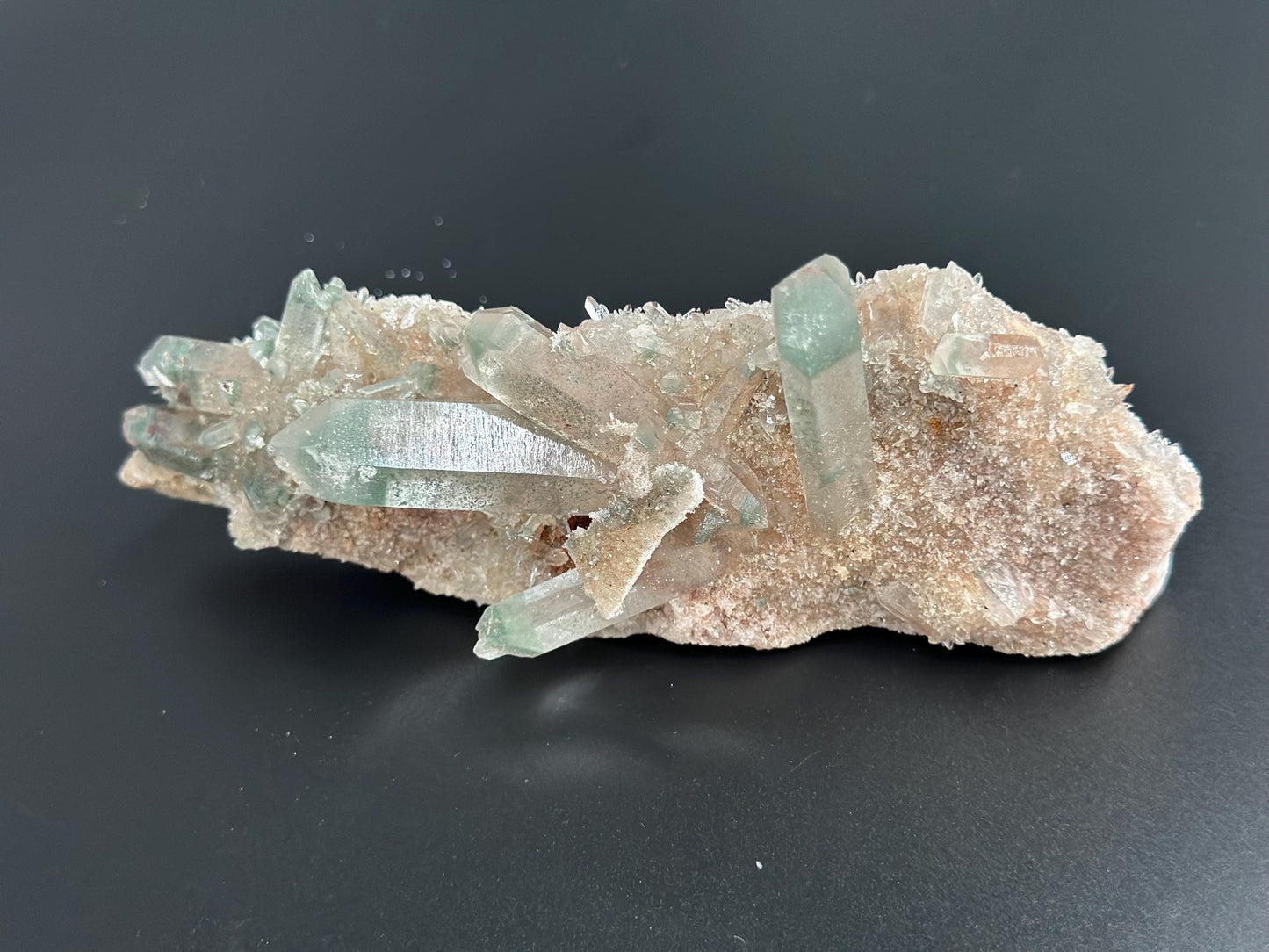 Rare Green Himalayan Quartz Cluster Heart Chakra Healing Crystal Energy Cleansing, High Vibrational Stone Meditation, Reiki