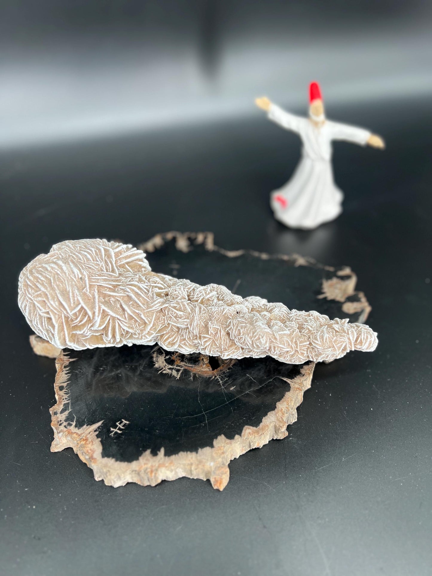 White Desert Rose Selenite Cluster Natural Gypsum Flower Crystal for Protection Energy Cleansing and Meditation