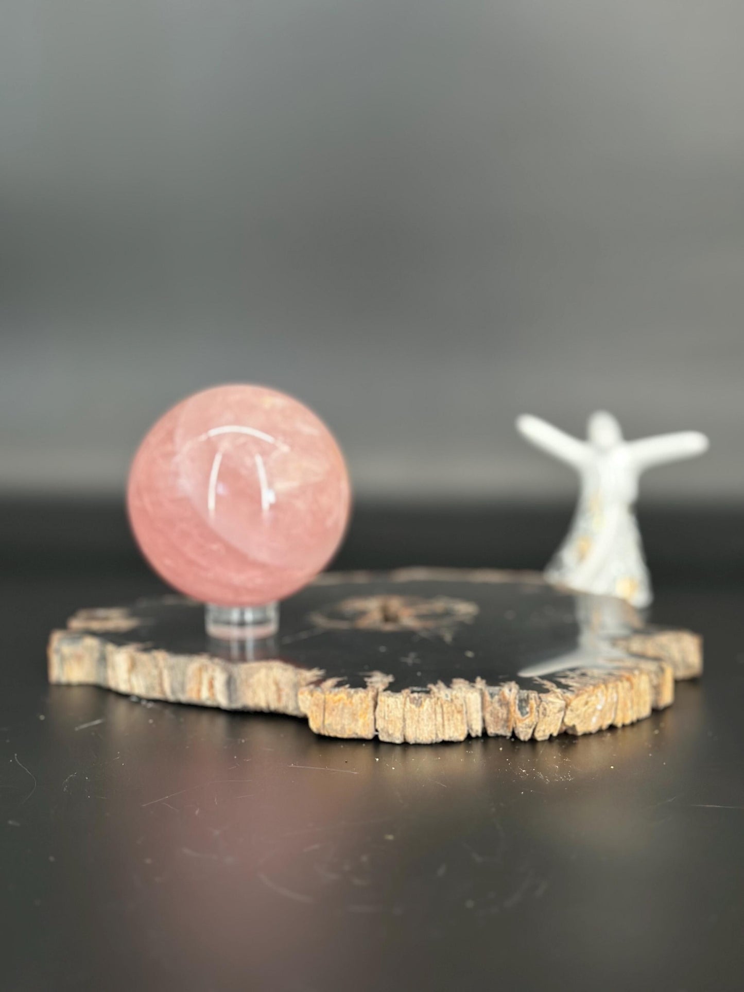 Rose Quartz Sphere, Heart Chakra Healing Crystal, Love & Emotional Healing Stone, Self Love, Reiki, Meditation and Energy Balancing