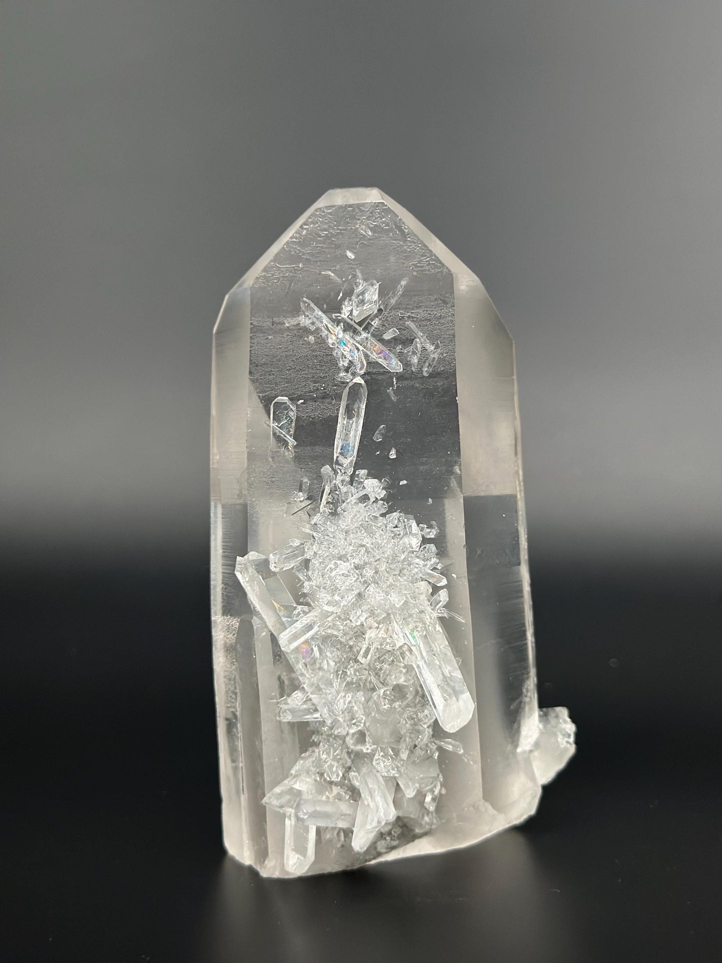Super Clear Brazilian Lemurian Quartz with Phantom,  Cluster, High-Vibrational Crystal for Deep Healing, Spiritual Awakening & manifestation
