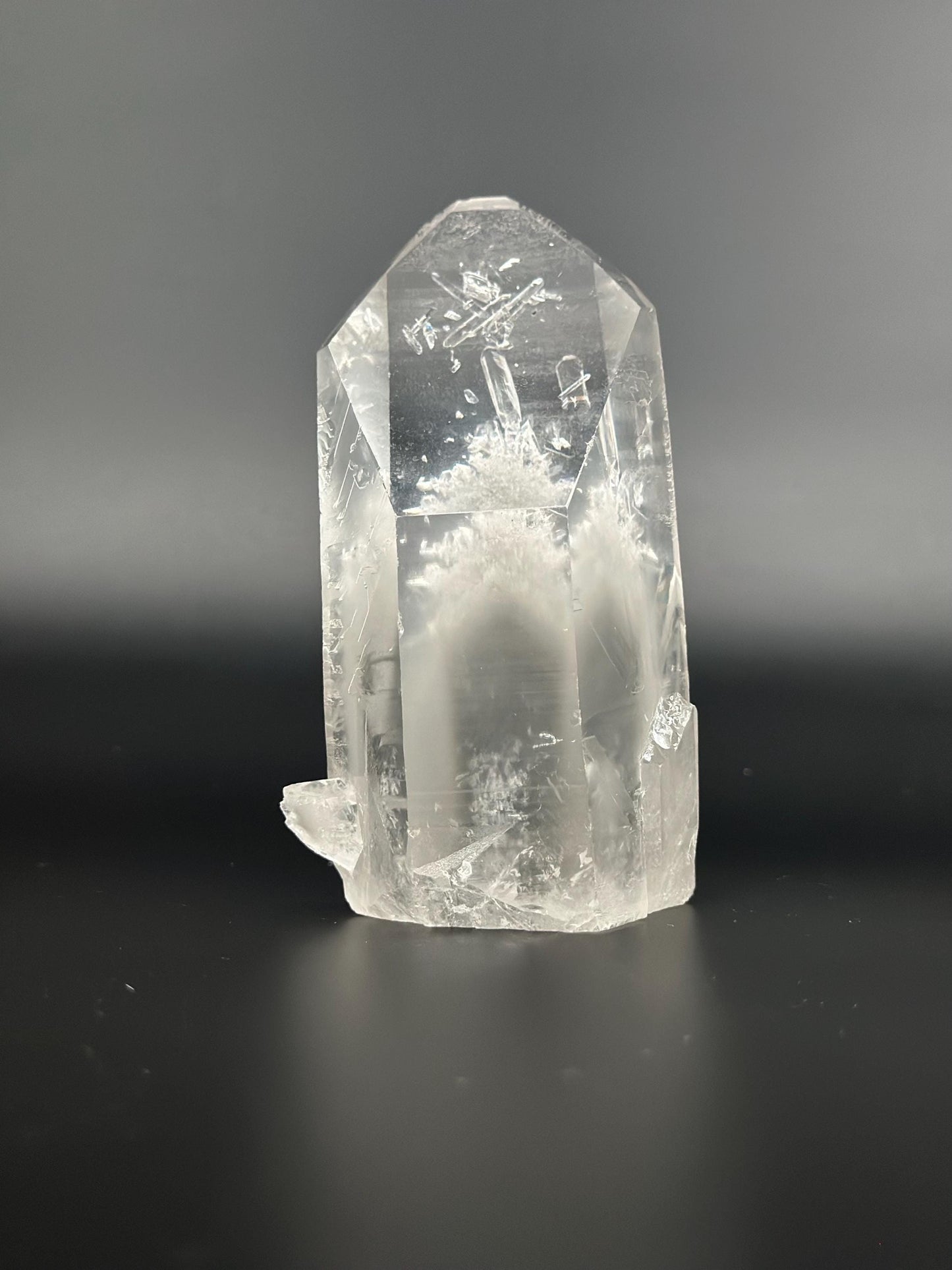 Super Clear Brazilian Lemurian Quartz with Phantom,  Cluster, High-Vibrational Crystal for Deep Healing, Spiritual Awakening & manifestation
