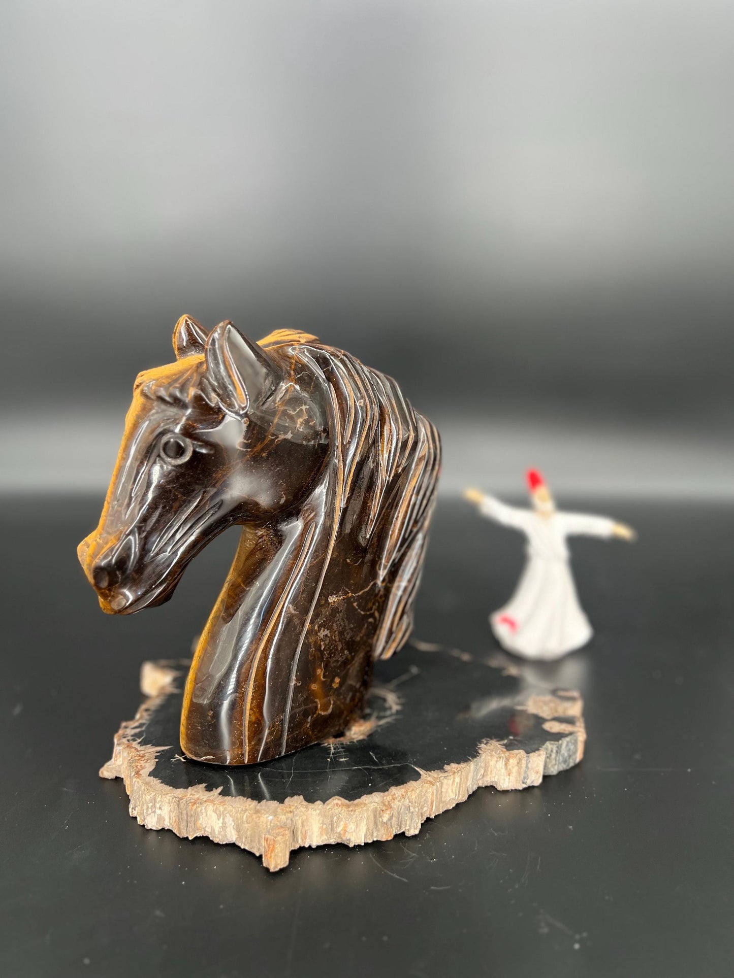 Tiger’s Eye Horse Carving | Symbol of Strength, Courage Protection | Healing Crystal for Confidence & Focus | Equestrian Gift  Home Decor