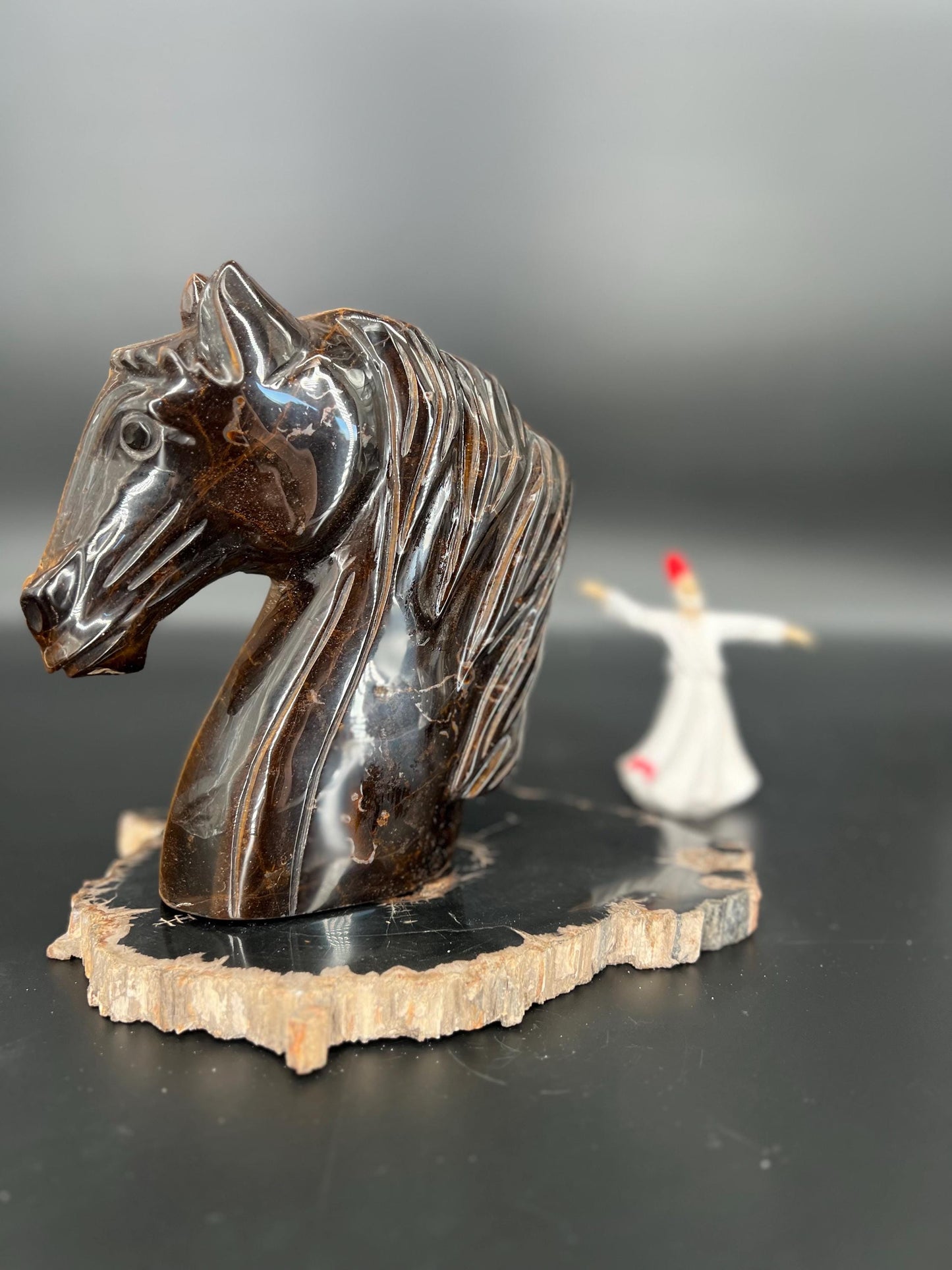 Tiger’s Eye Horse Carving | Symbol of Strength, Courage Protection | Healing Crystal for Confidence & Focus | Equestrian Gift  Home Decor