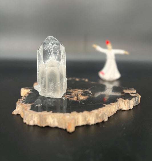 Super Clear Brazilian Lemurian Quartz with Phantom,  Cluster, High-Vibrational Crystal for Deep Healing, Spiritual Awakening & manifestation