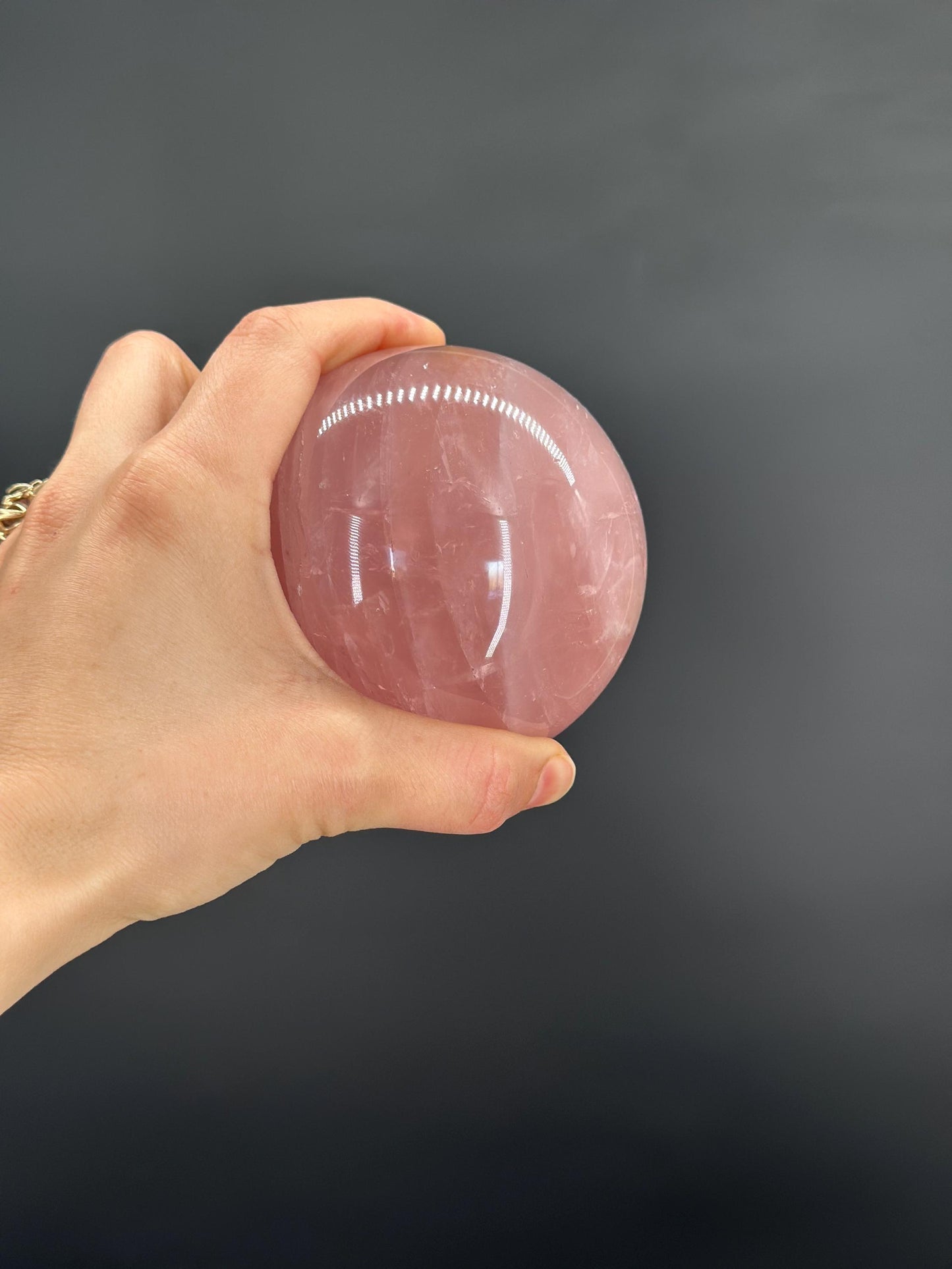 Rose Quartz Sphere, Heart Chakra Healing Crystal, Love & Emotional Healing Stone, Self Love, Reiki, Meditation and Energy Balancing