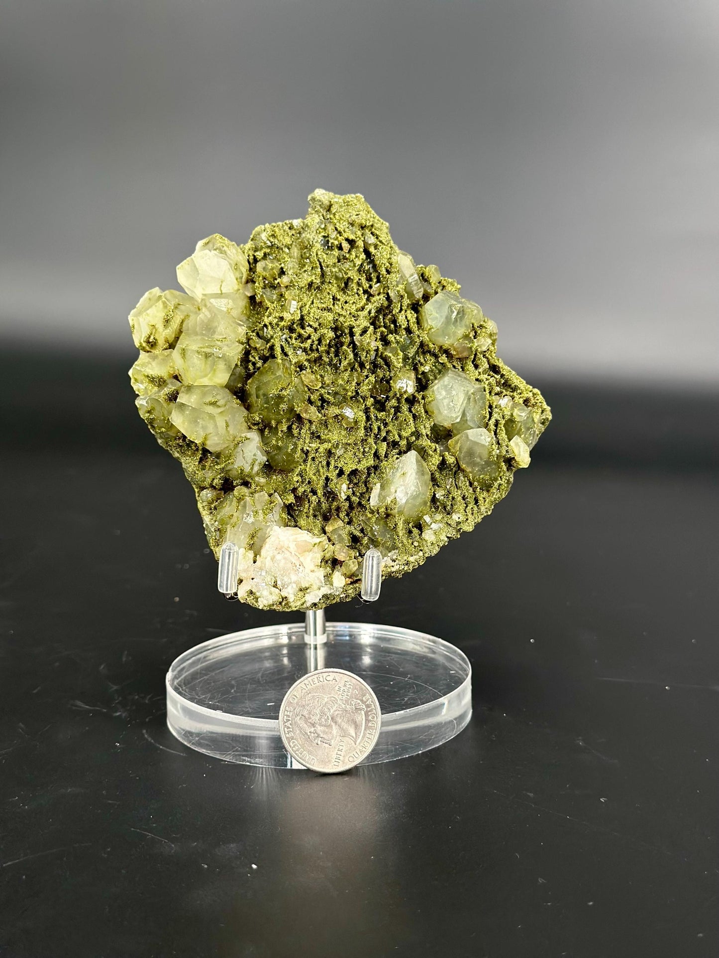 Forest Epidote and Quartz – “The Stone of Transformation and Growth”