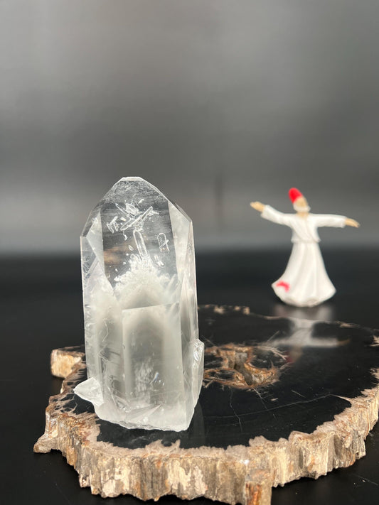 Super Clear Brazilian Lemurian Quartz with Phantom,  Cluster, High-Vibrational Crystal for Deep Healing, Spiritual Awakening & manifestation