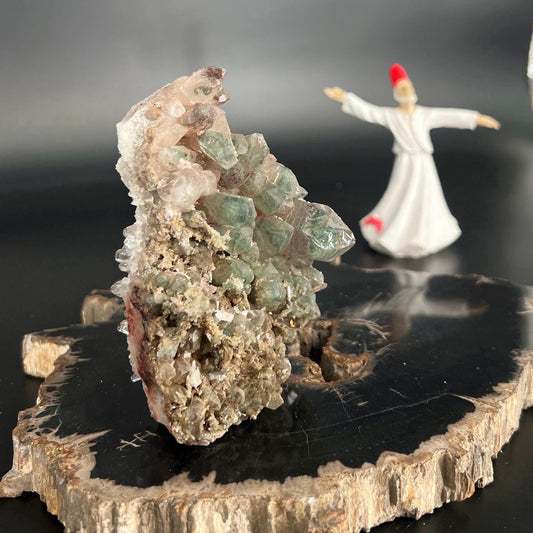 Rare Green Himalayan Quartz Cluster | Heart Chakra Healing & Spiritual Awakening Crystal | High Vibrational Energy Stone