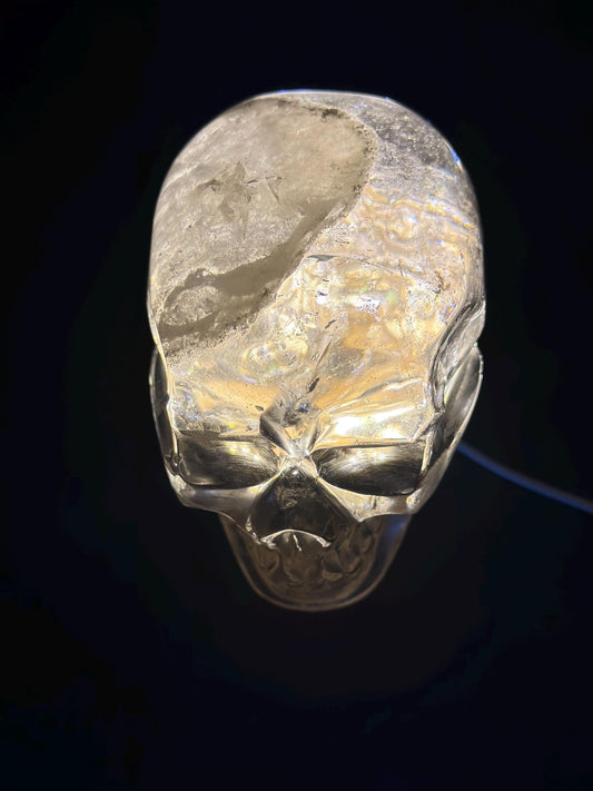 Hand-Carved Citrine Crystal Skull – Natural Healing Energy, High-Quality Quartz Sculpture