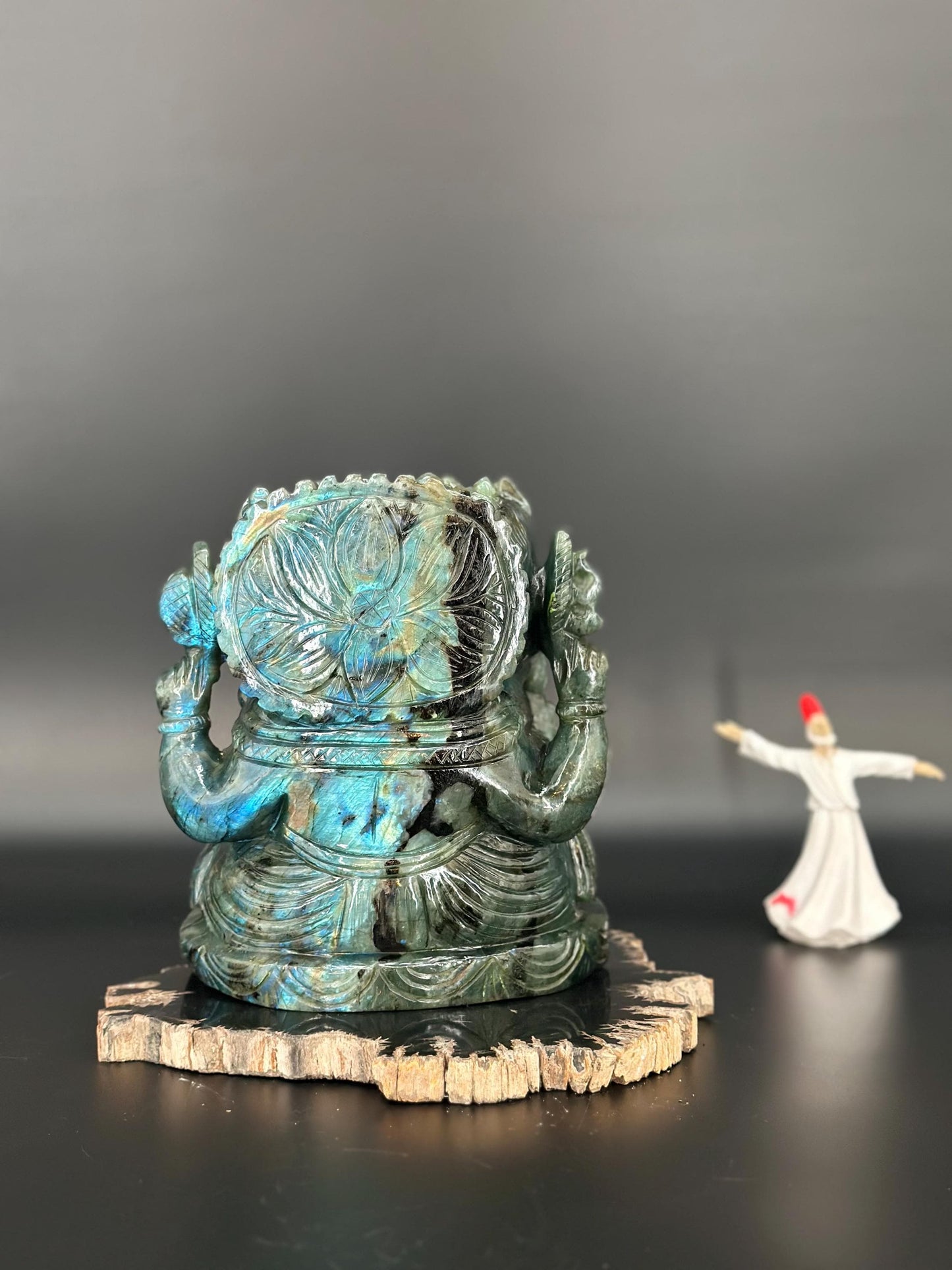 Labradorite Five Ganesha – Divine Wisdom, Protection & Transformation