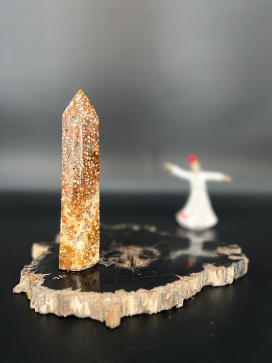 Leopard Skin Jasper Tower – Shamanic Stone of Strength, Vitality & Spiritual Journeying