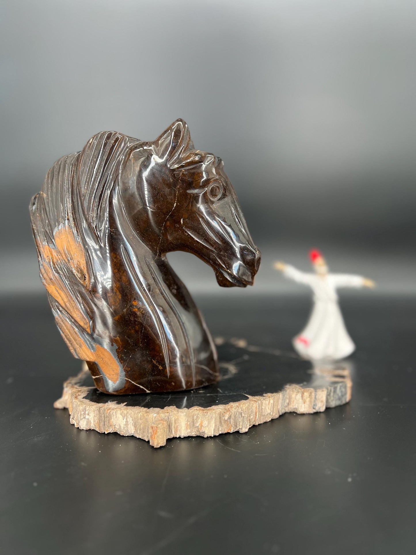 Tiger’s Eye Horse Carving | Symbol of Strength, Courage Protection | Healing Crystal for Confidence & Focus | Equestrian Gift  Home Decor