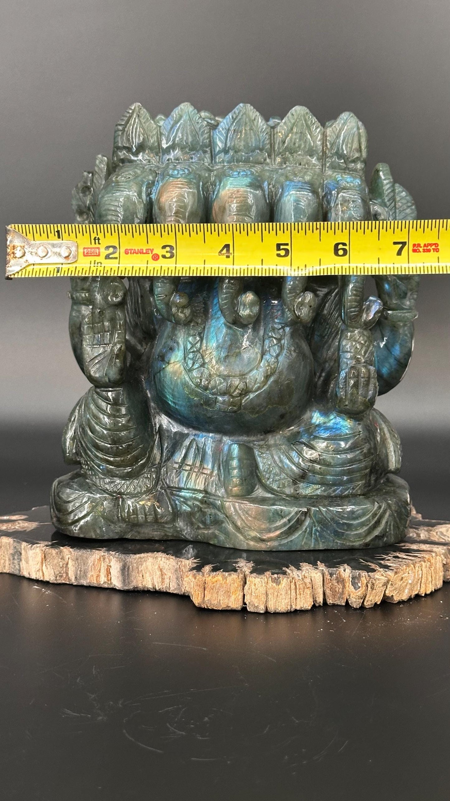 Labradorite Five Ganesha – Divine Wisdom, Protection & Transformation
