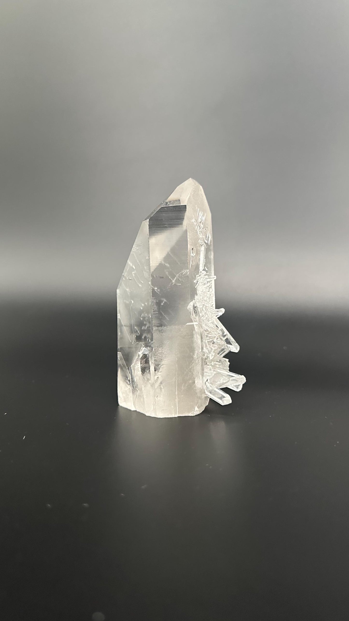 Super Clear Brazilian Lemurian Quartz with Phantom,  Cluster, High-Vibrational Crystal for Deep Healing, Spiritual Awakening & manifestation