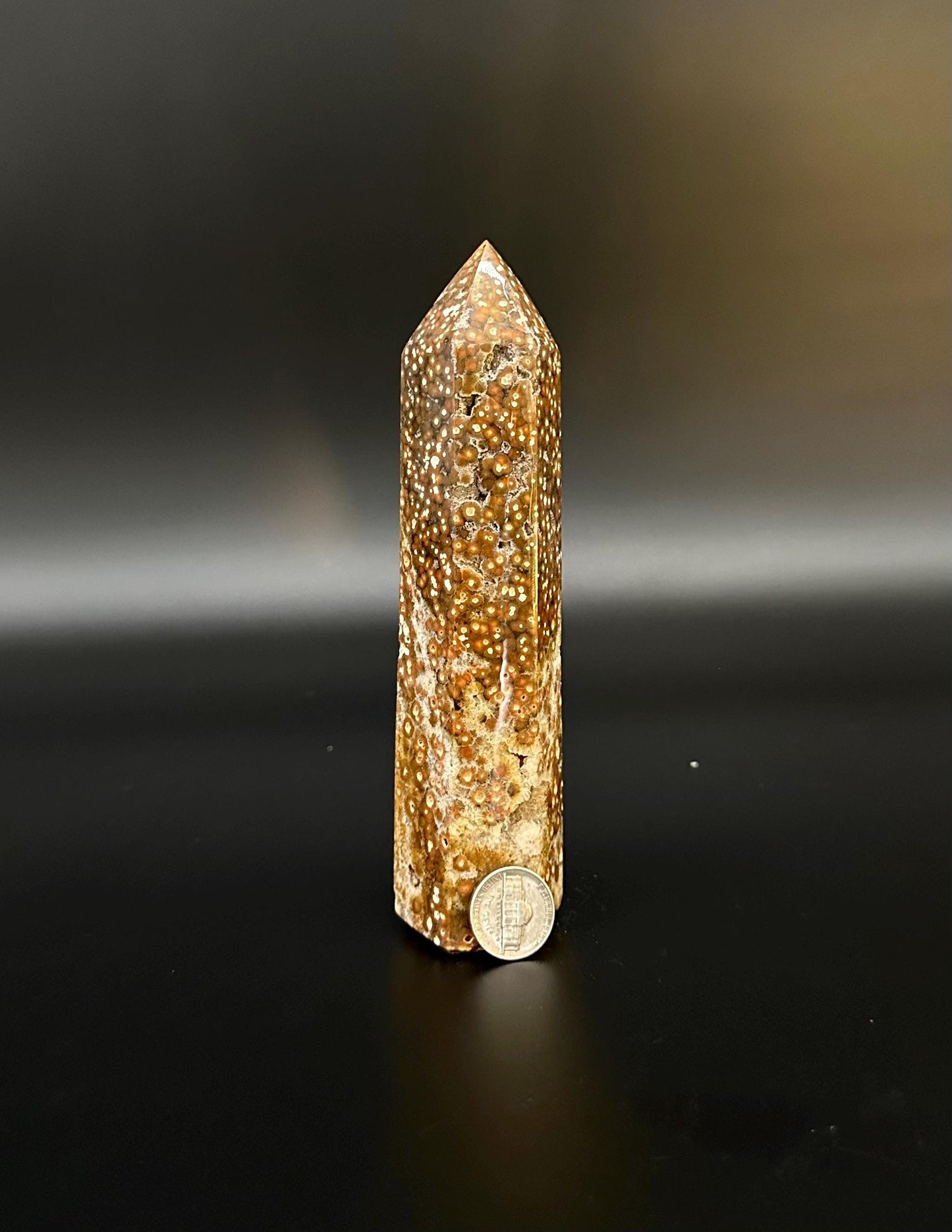 Leopard Skin Jasper Tower – Shamanic Stone of Strength, Vitality & Spiritual Journeying