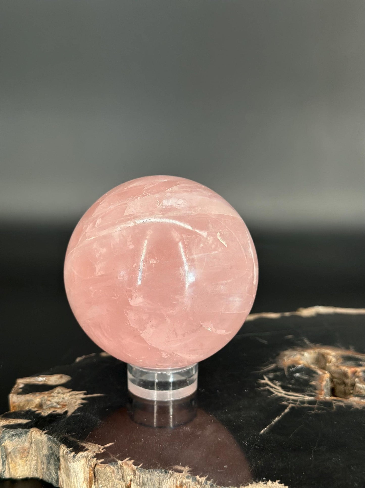 Rose Quartz Sphere, Heart Chakra Healing Crystal, Love & Emotional Healing Stone, Self Love, Reiki, Meditation and Energy Balancing