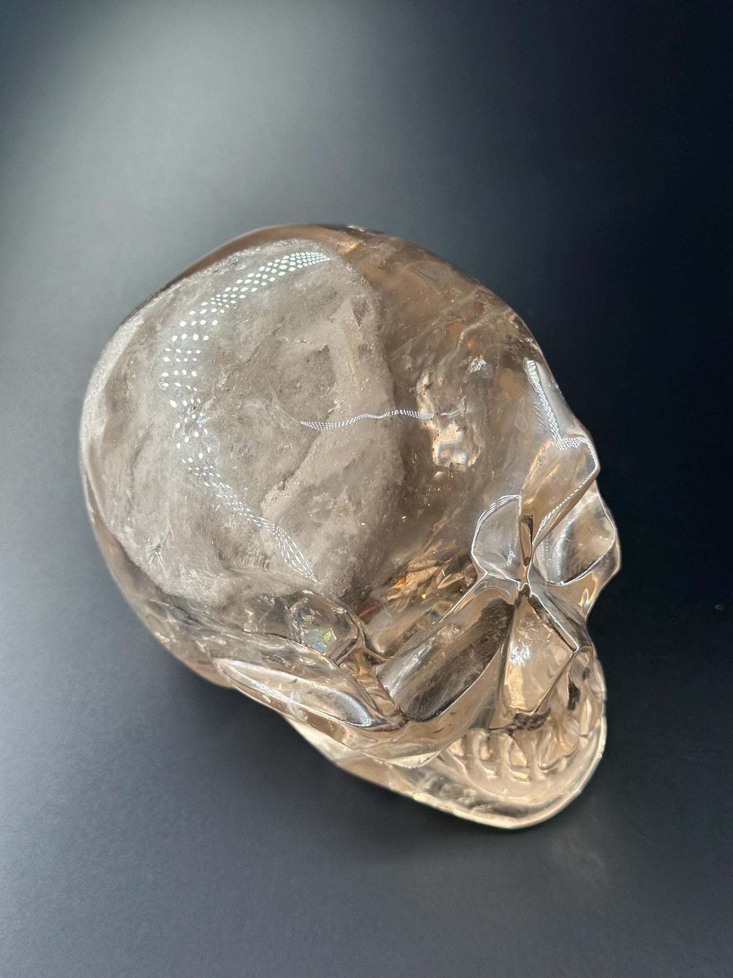 Hand-Carved Citrine Crystal Skull – Natural Healing Energy, High-Quality Quartz Sculpture