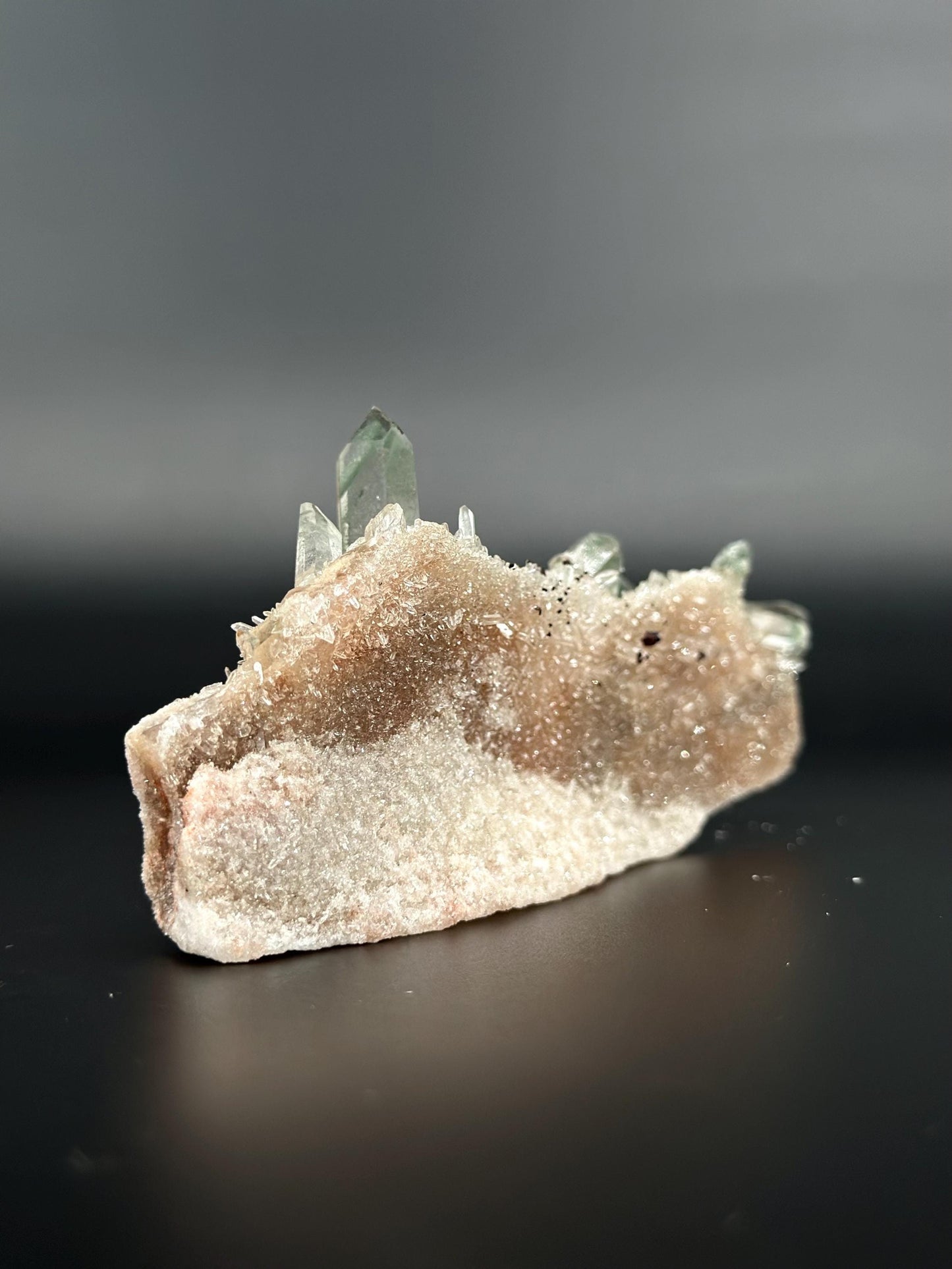 Rare Green Himalayan Quartz Cluster Heart Chakra Healing Crystal Energy Cleansing, High Vibrational Stone Meditation, Reiki