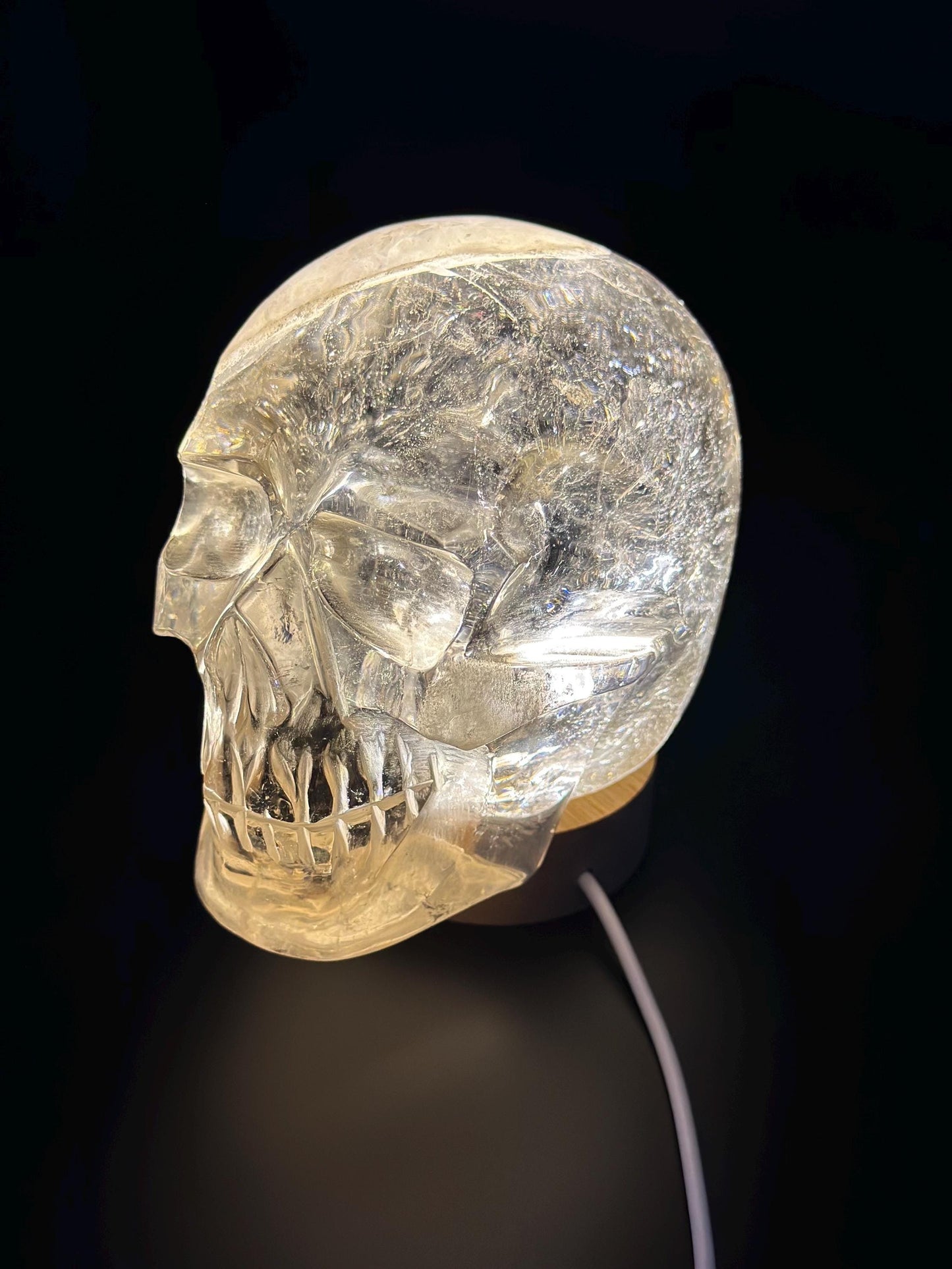 Hand-Carved Citrine Crystal Skull – Natural Healing Energy, High-Quality Quartz Sculpture