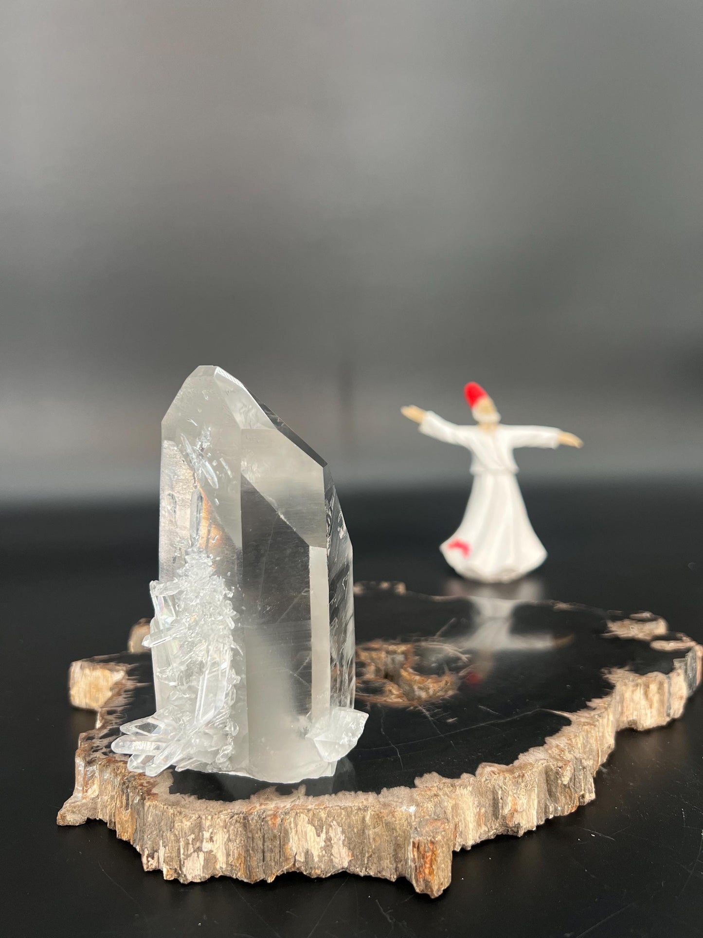 Super Clear Brazilian Lemurian Quartz with Phantom,  Cluster, High-Vibrational Crystal for Deep Healing, Spiritual Awakening & manifestation