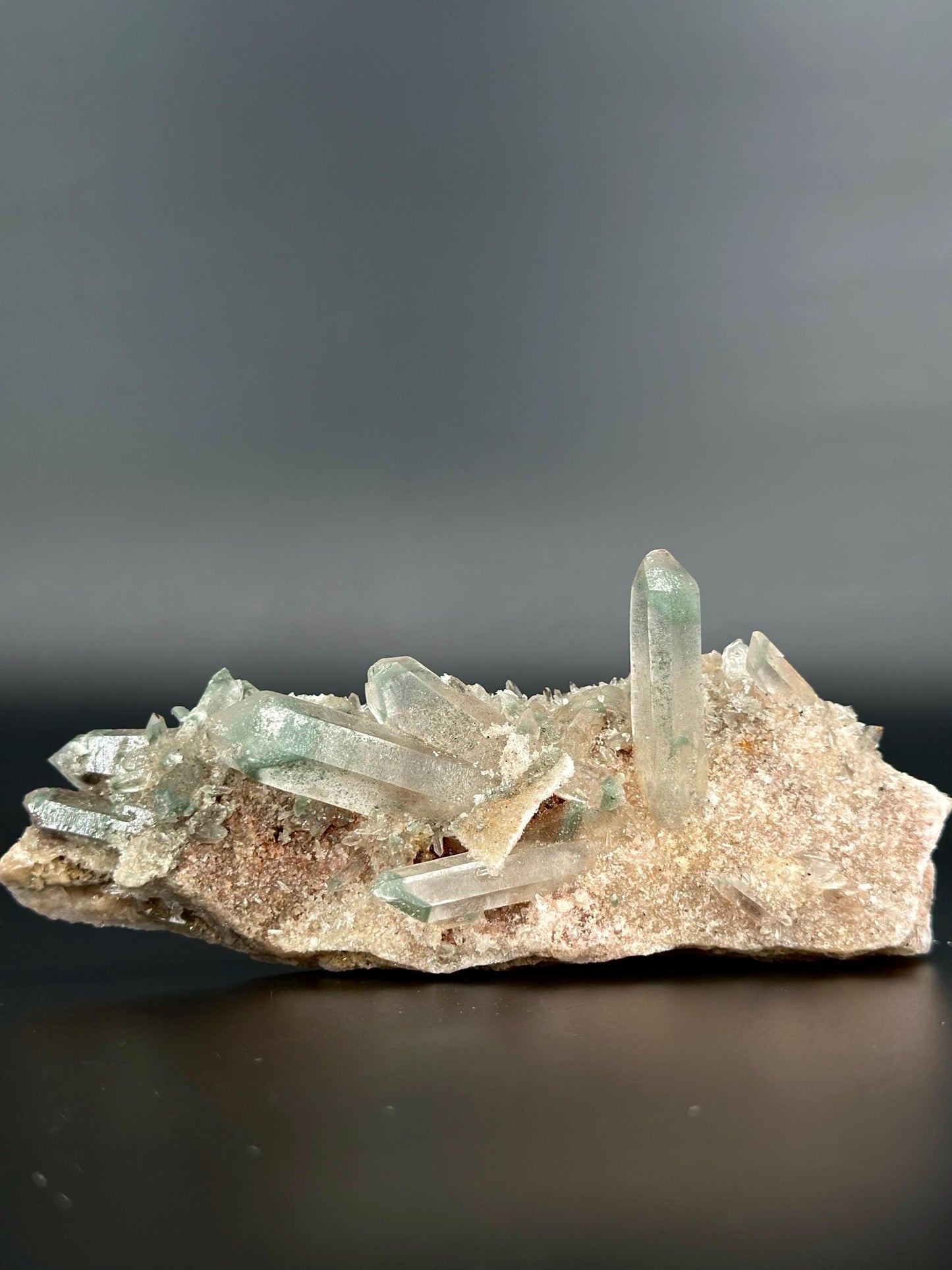 Rare Green Himalayan Quartz Cluster Heart Chakra Healing Crystal Energy Cleansing, High Vibrational Stone Meditation, Reiki