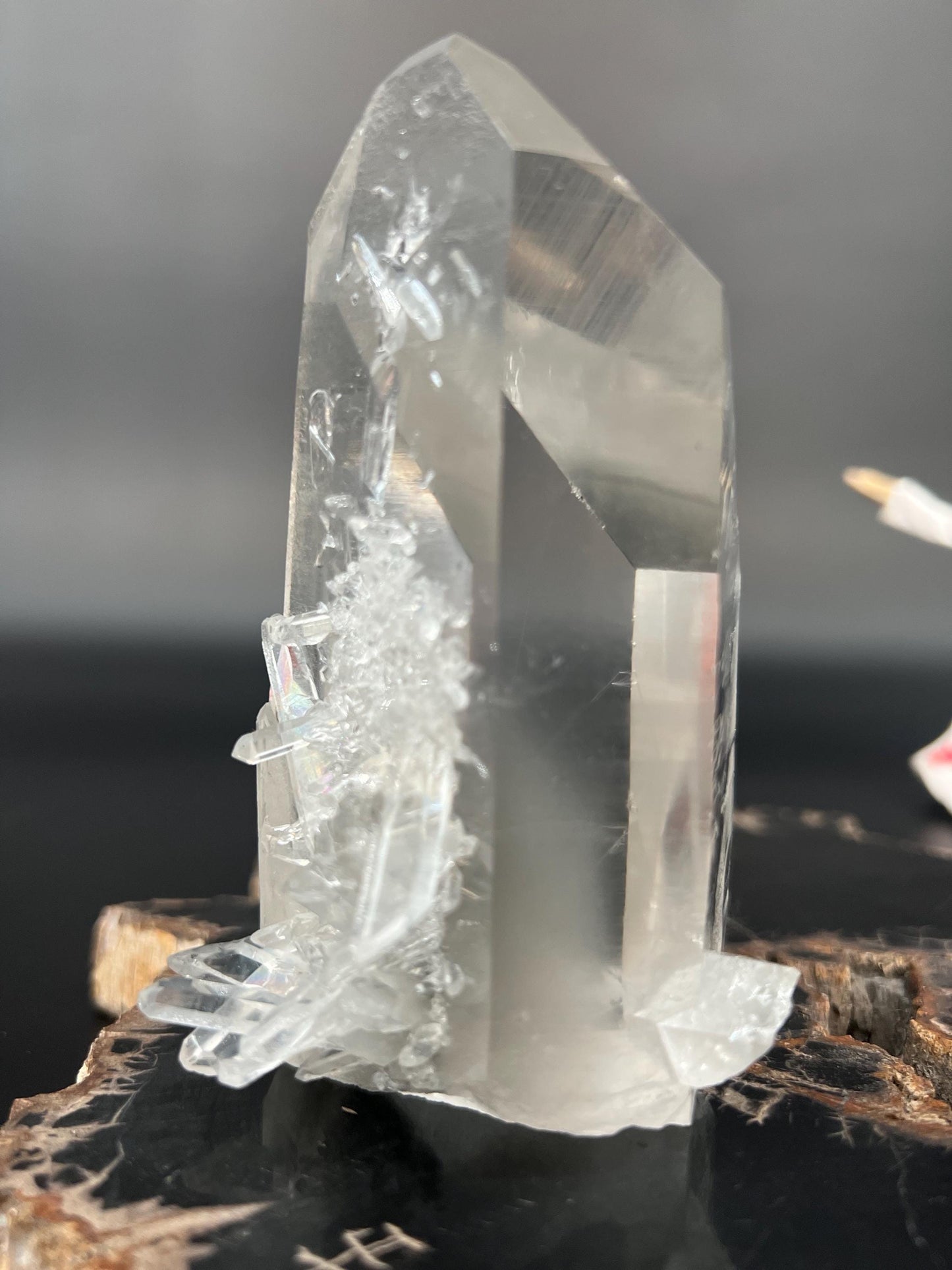 Super Clear Brazilian Lemurian Quartz with Phantom,  Cluster, High-Vibrational Crystal for Deep Healing, Spiritual Awakening & manifestation