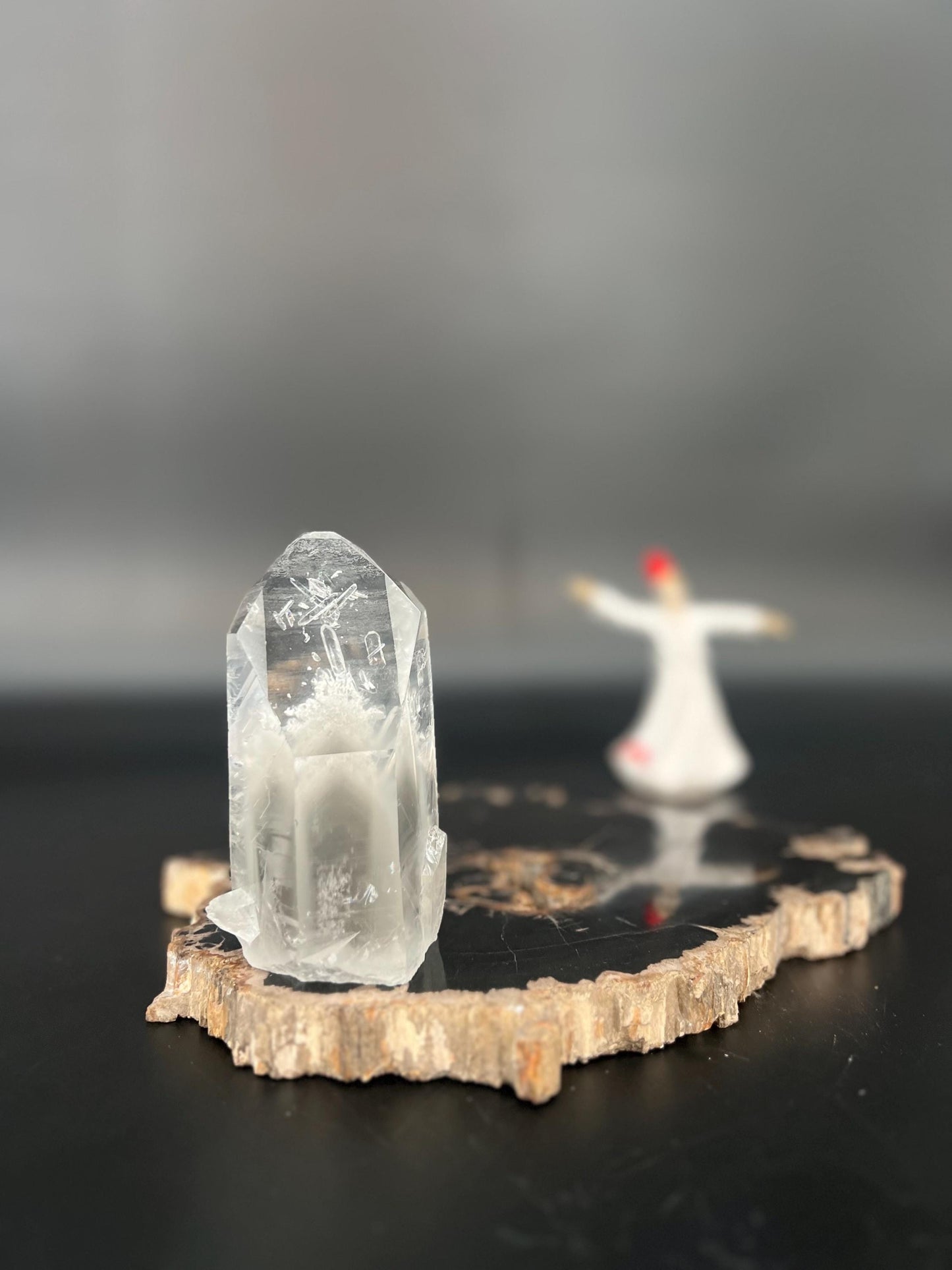 Super Clear Brazilian Lemurian Quartz with Phantom,  Cluster, High-Vibrational Crystal for Deep Healing, Spiritual Awakening & manifestation