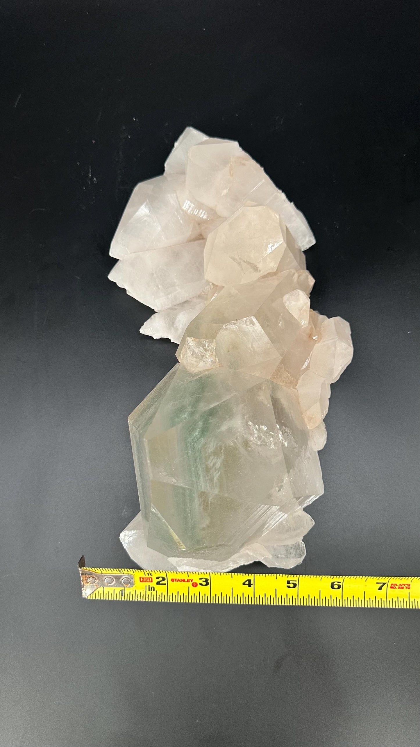 Extraordinary Himalayan Quartz Cluster is a stunning fusion of clear and green quartz,