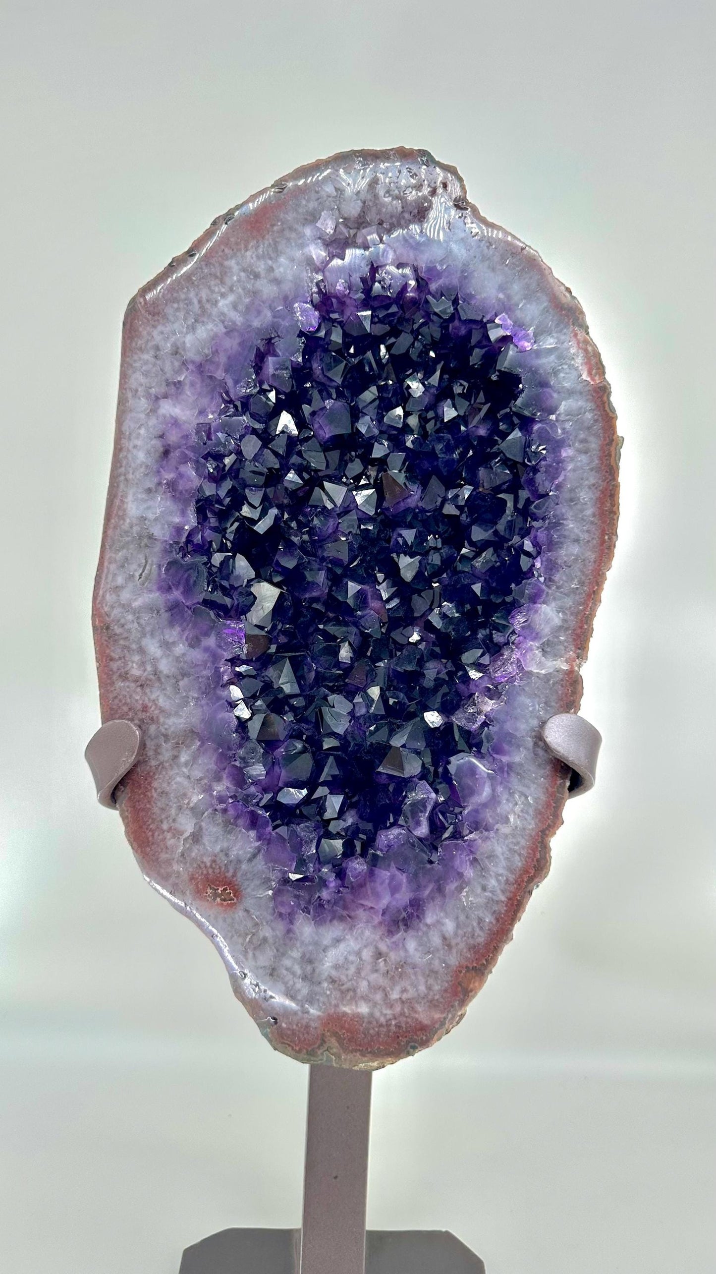 Celestial Portal – Natural Amethyst Geode Mirror for Mystics & Healers