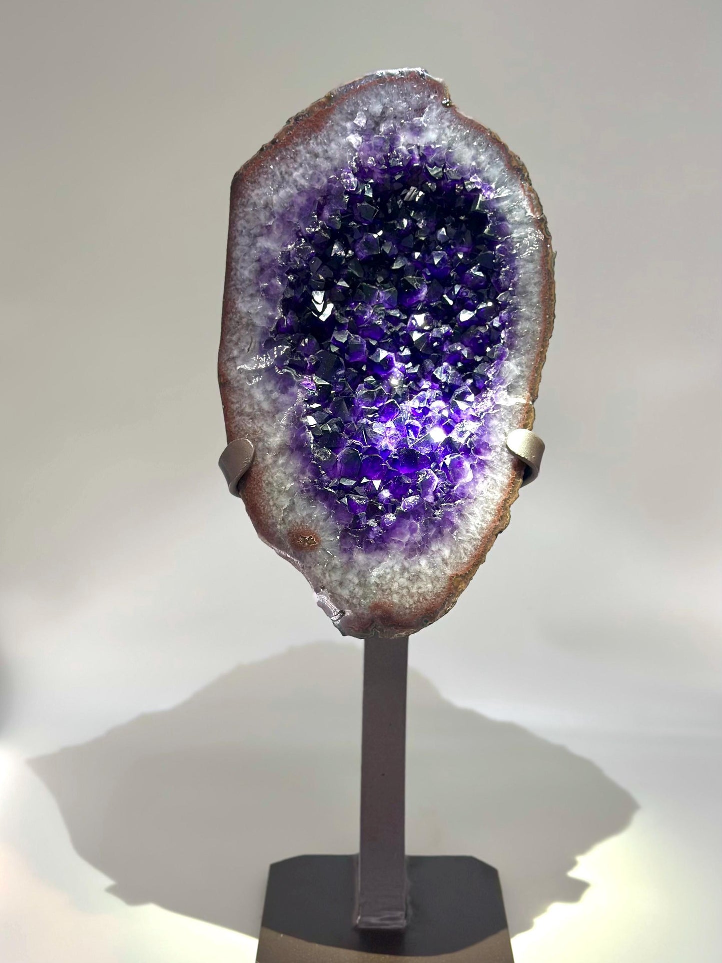 Celestial Portal – Natural Amethyst Geode Mirror for Mystics & Healers