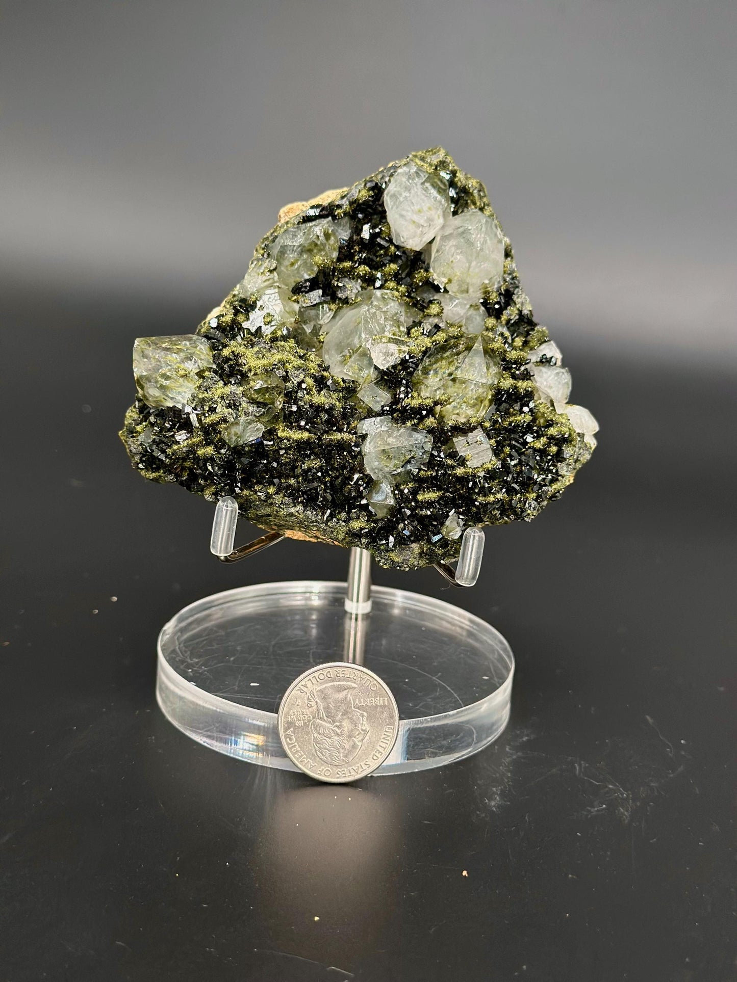 Forest Epidote and Quartz – “The Stone of Transformation and Growth”