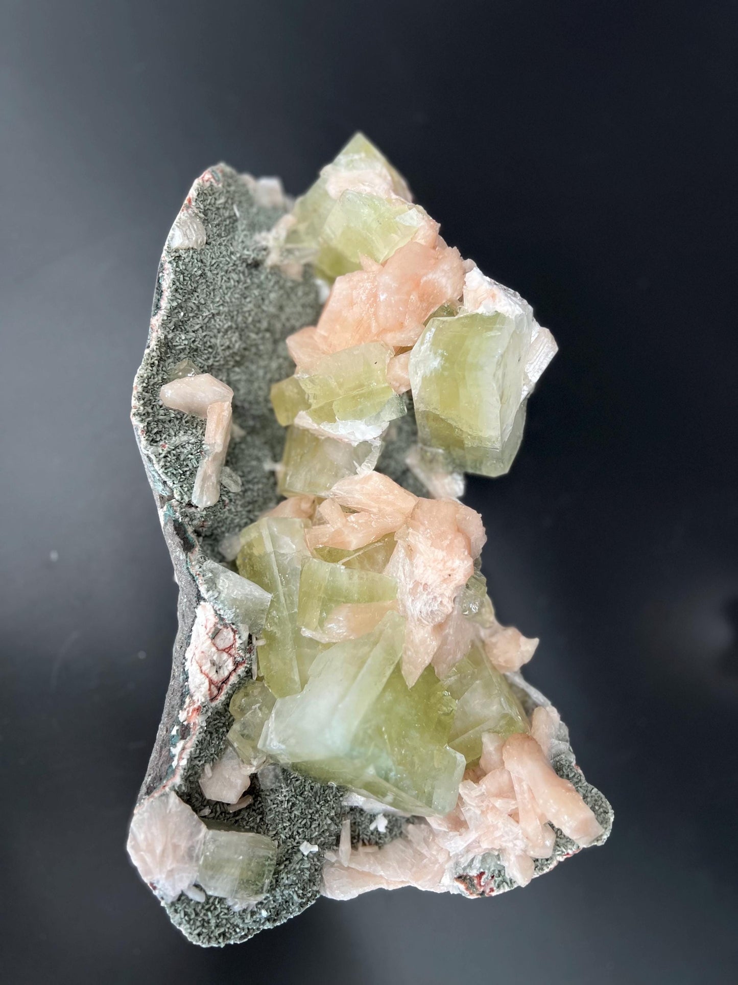 Green Apophyllite, Stilbite, Heulandite, Natural Crystal Cluster, Raw Mineral Specimen, Healing Stone