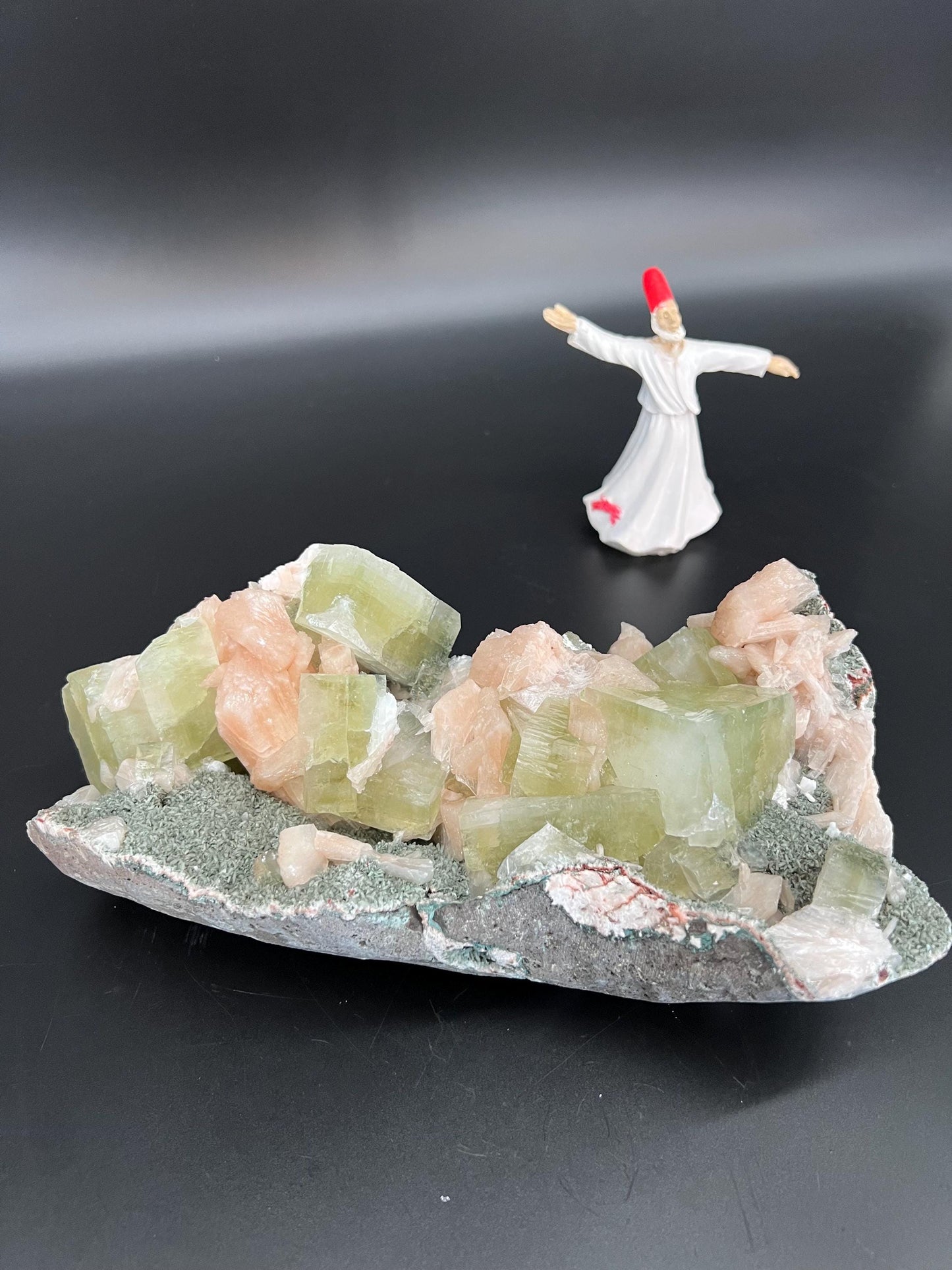 Green Apophyllite, Stilbite, Heulandite, Natural Crystal Cluster, Raw Mineral Specimen, Healing Stone