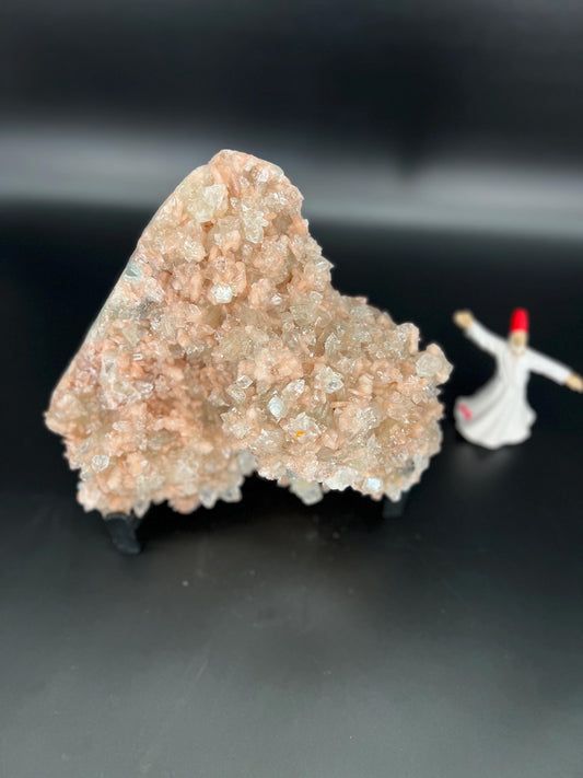 Peach Stilbite Apophyllite Cluster, Spiritual Healing Crystal
