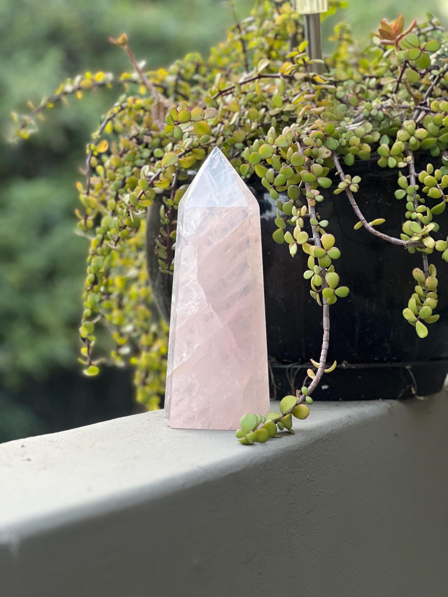 Large Rose Quartz Tower | Heart Chakra Healing Crystal, 8.5 inch