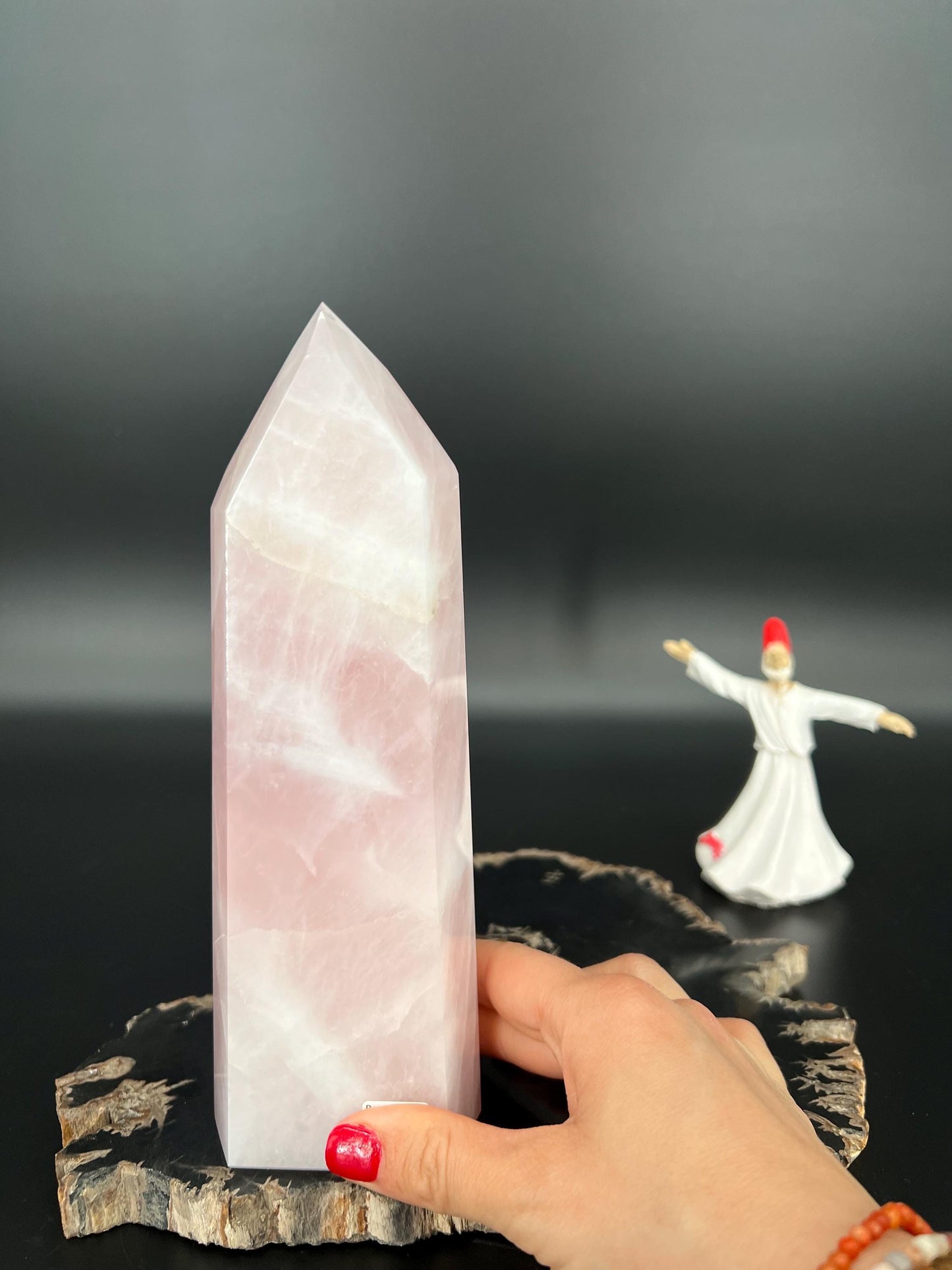 Rose Quartz Crystal Tower | Heart Chakra Healing Stone