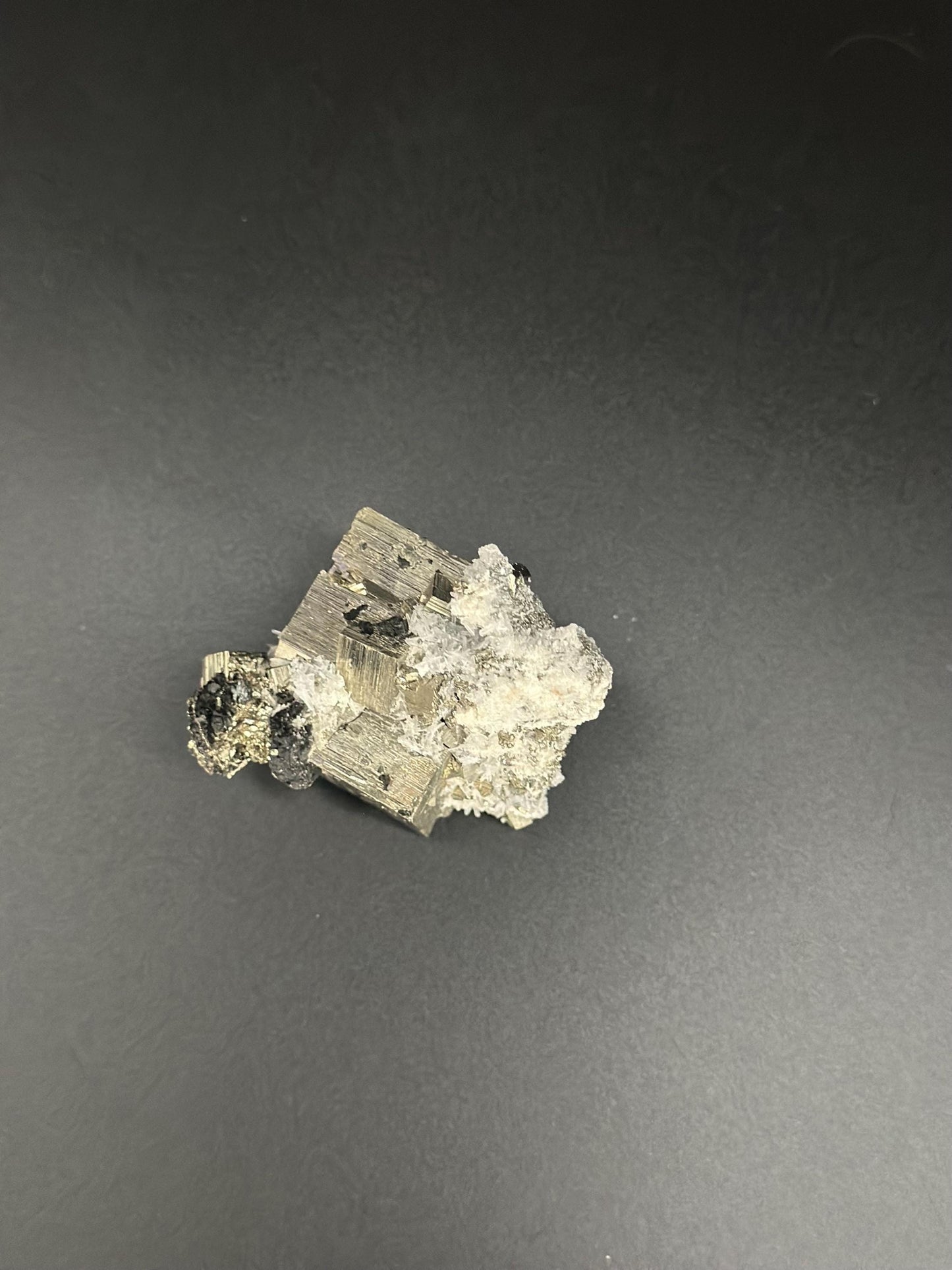 Raw Pyrite Cluster – Black Tourmaline & Quartz, Energy Shielding Stone