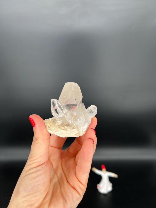 Mini Himalayan Quartz Crystal Cluster | Raw Multi-Terminated Stone