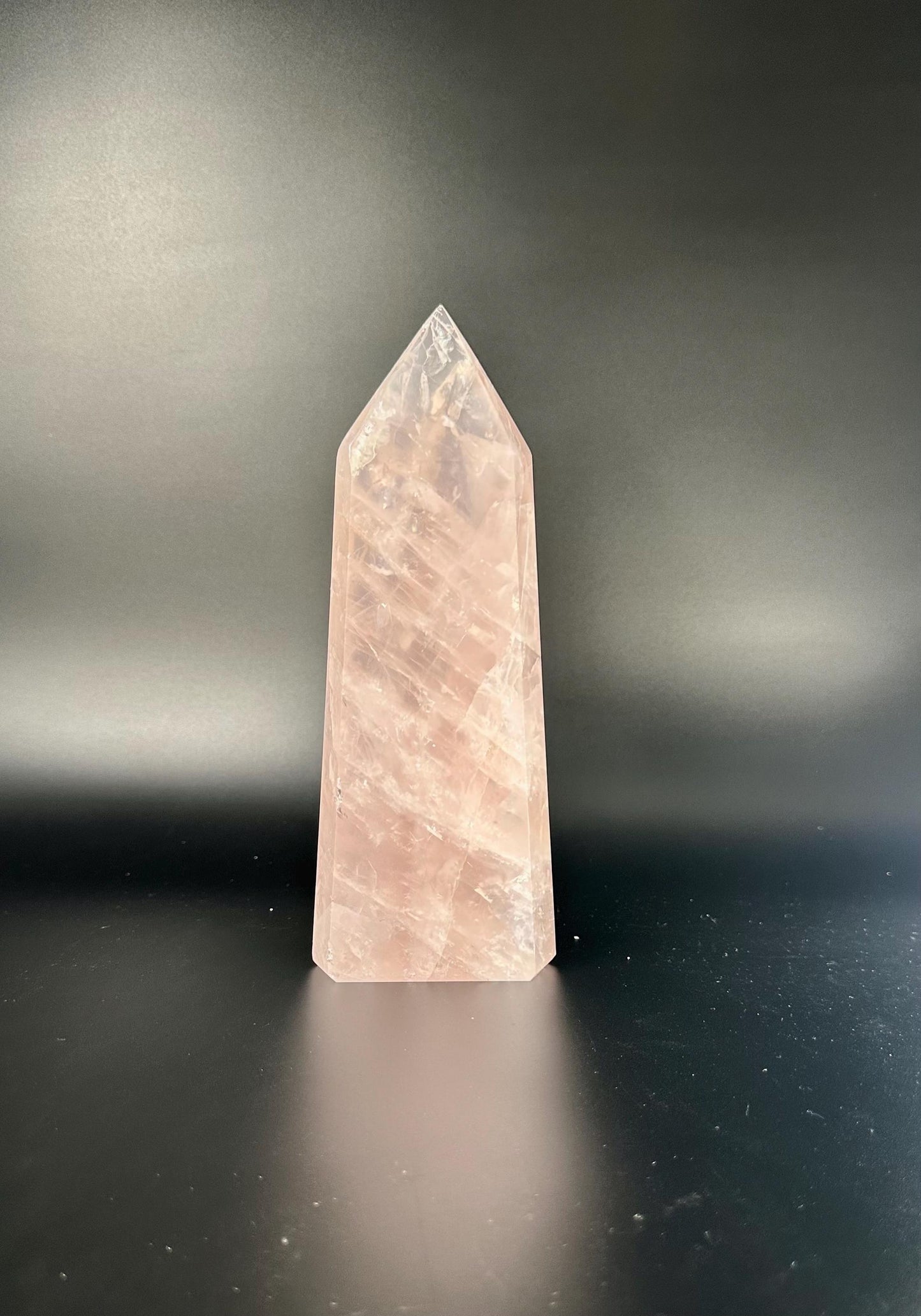 Large Rose Quartz Tower | Heart Chakra Healing Crystal, 8.5 inch