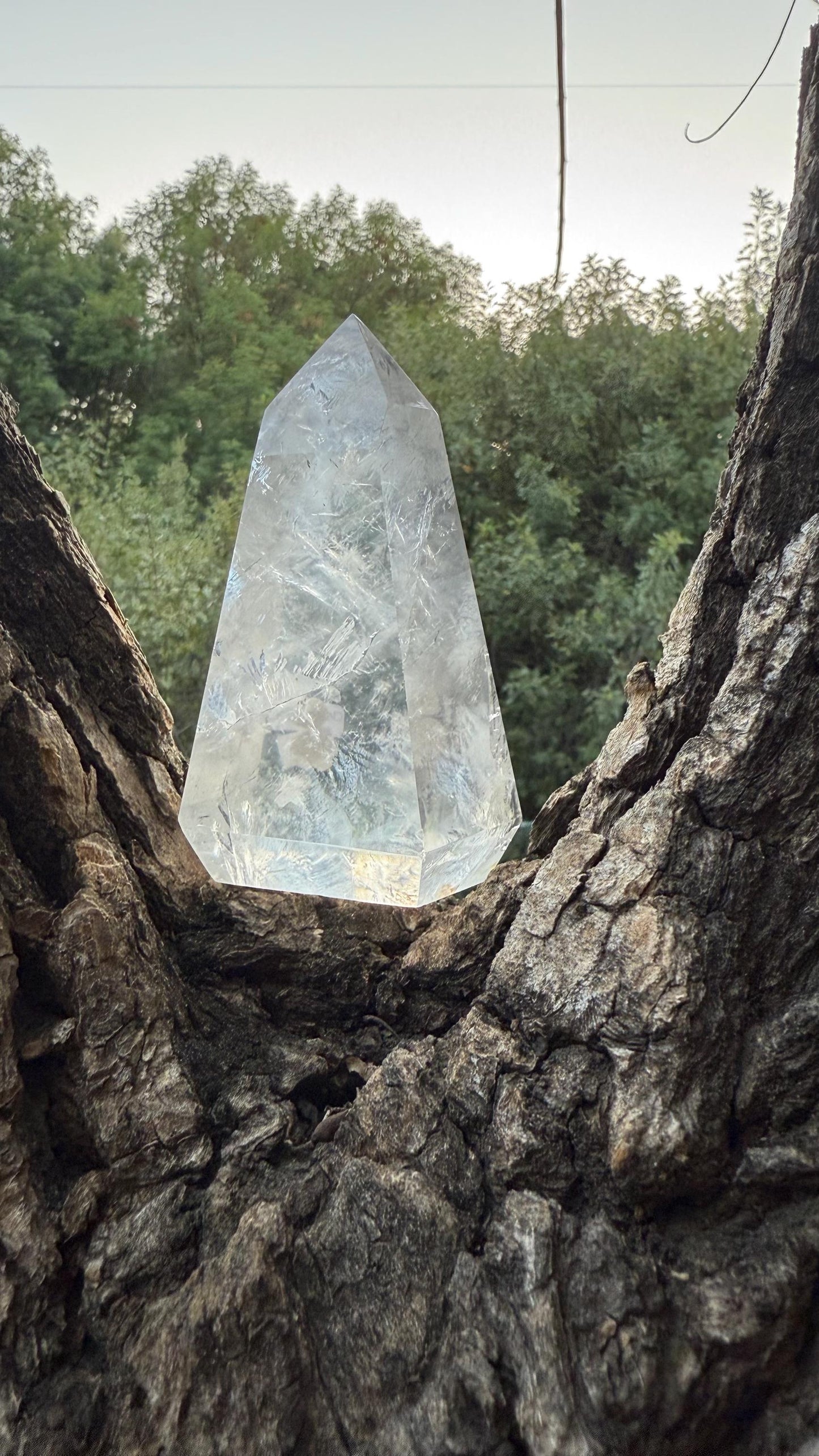 Clear Quartz Tower Natural Polished Crystal Point for Manifestation Energy Amplification and Meditation Decor