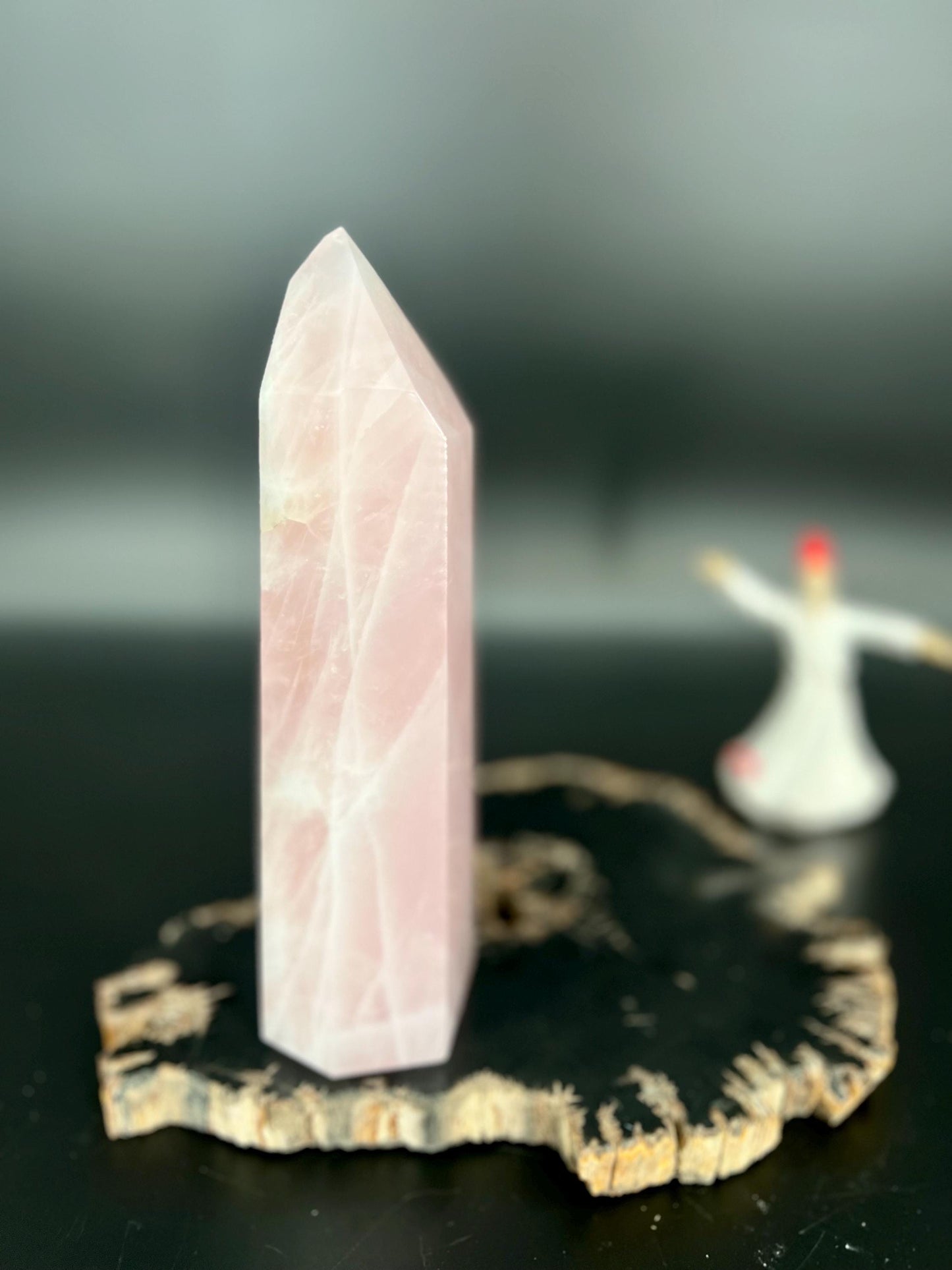 Rose Quartz Crystal Tower | Heart Chakra Healing Stone