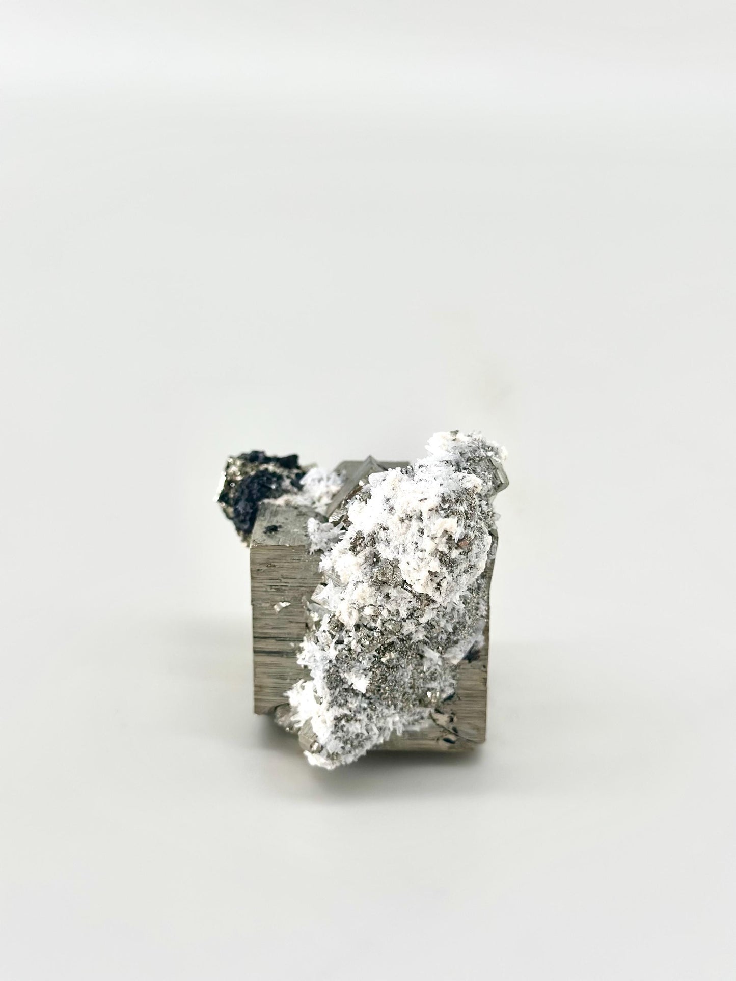 Raw Pyrite Cluster – Black Tourmaline & Quartz, Energy Shielding Stone