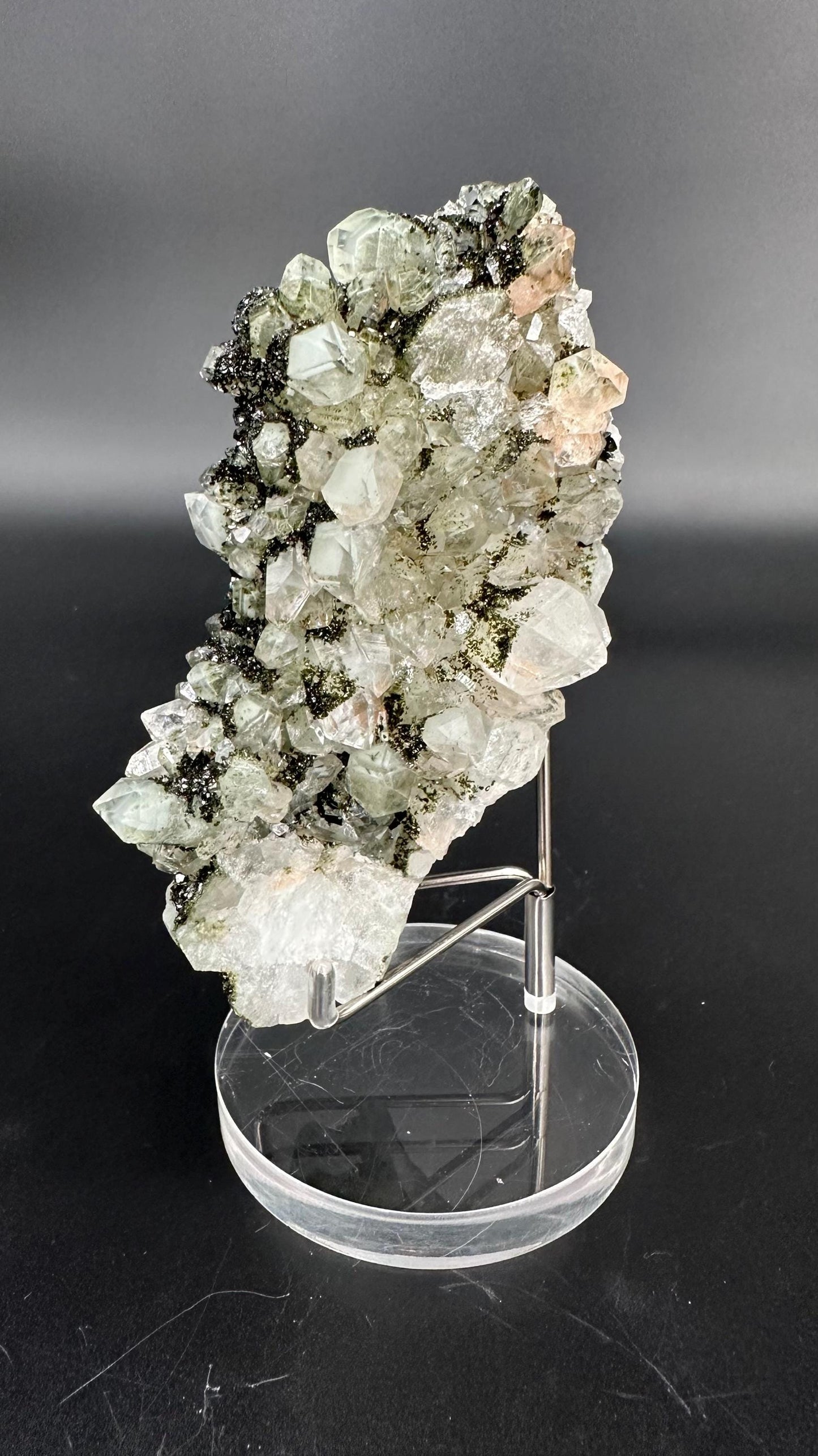 Forest Epidote with Quartz Cluster – Raw Healing Crystal