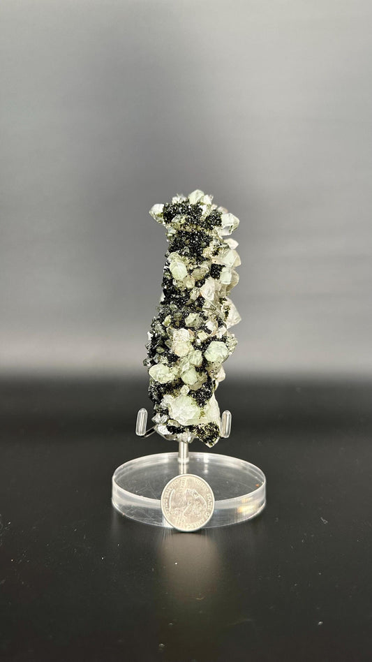 Forest Epidote with Quartz Cluster – Raw Healing Crystal