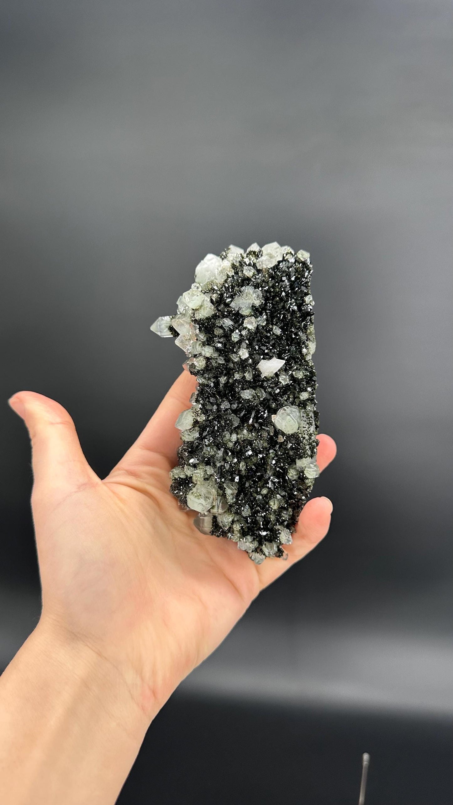 Forest Epidote with Quartz Cluster – Raw Healing Crystal