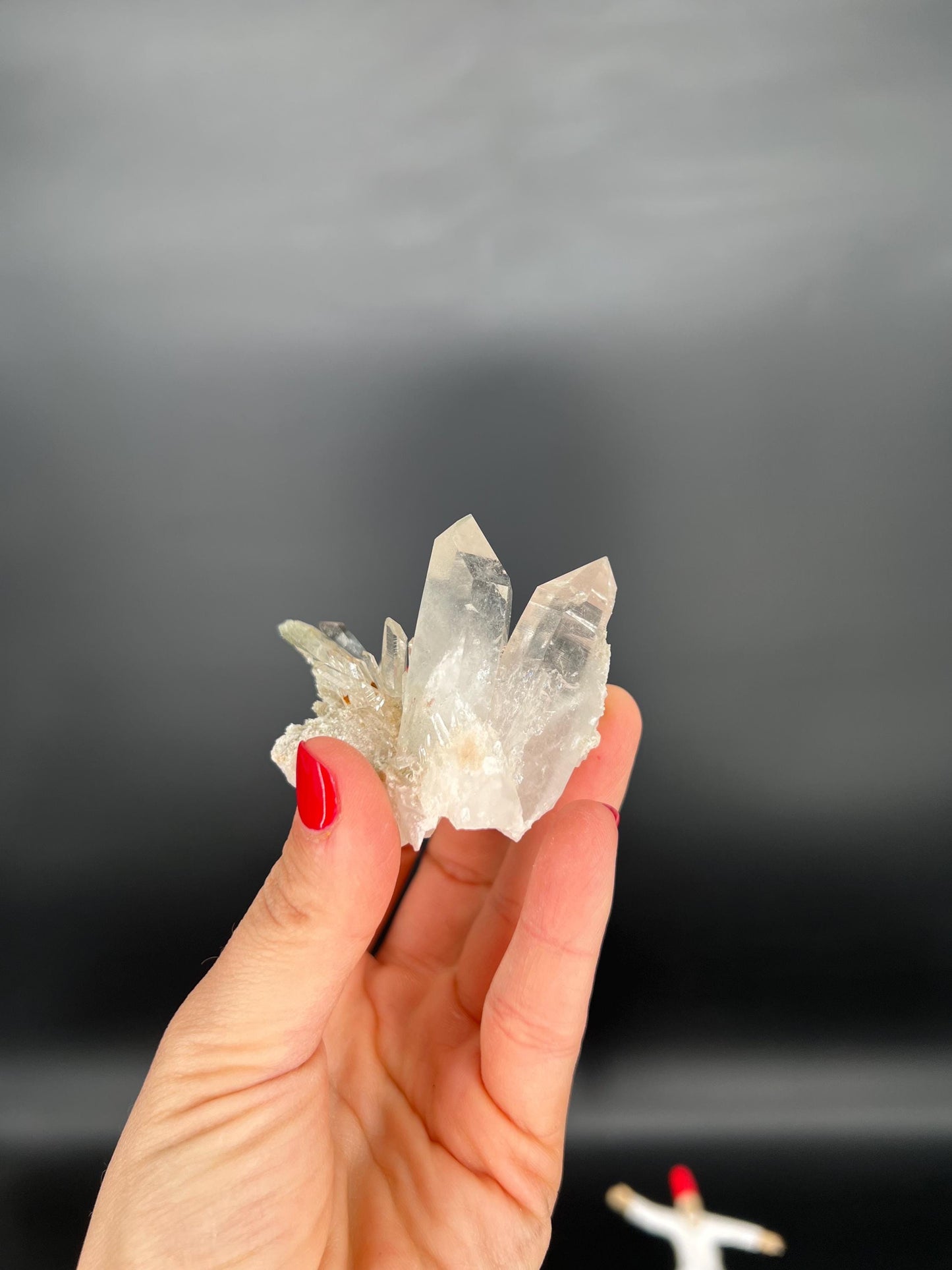 Himalayan Quartz Crystal Cluster miniature Raw Multi-Terminated | High Vibration Stone of Clarity & Divine Light