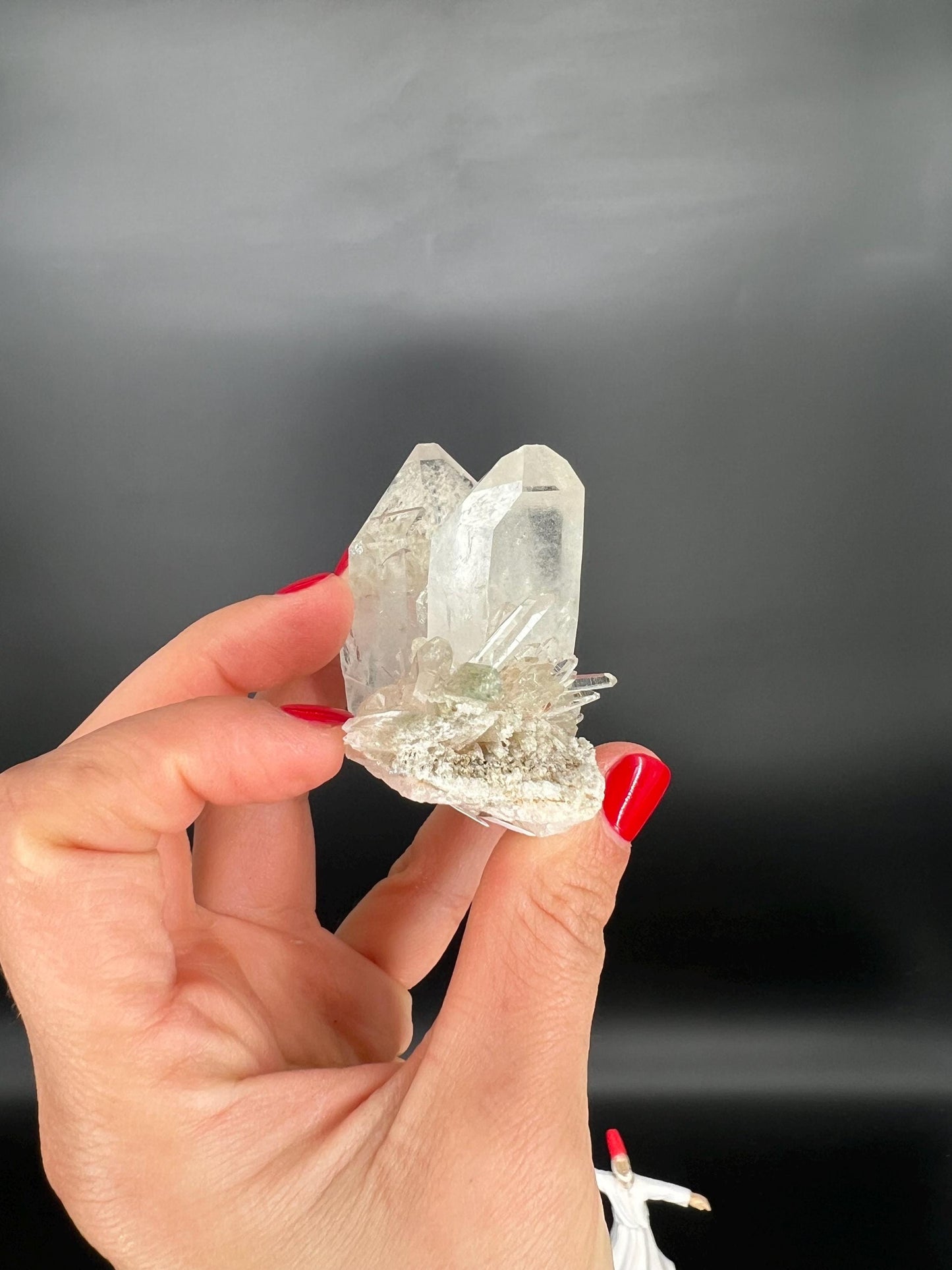 Himalayan Quartz Crystal Cluster miniature Raw Multi-Terminated | High Vibration Stone of Clarity & Divine Light